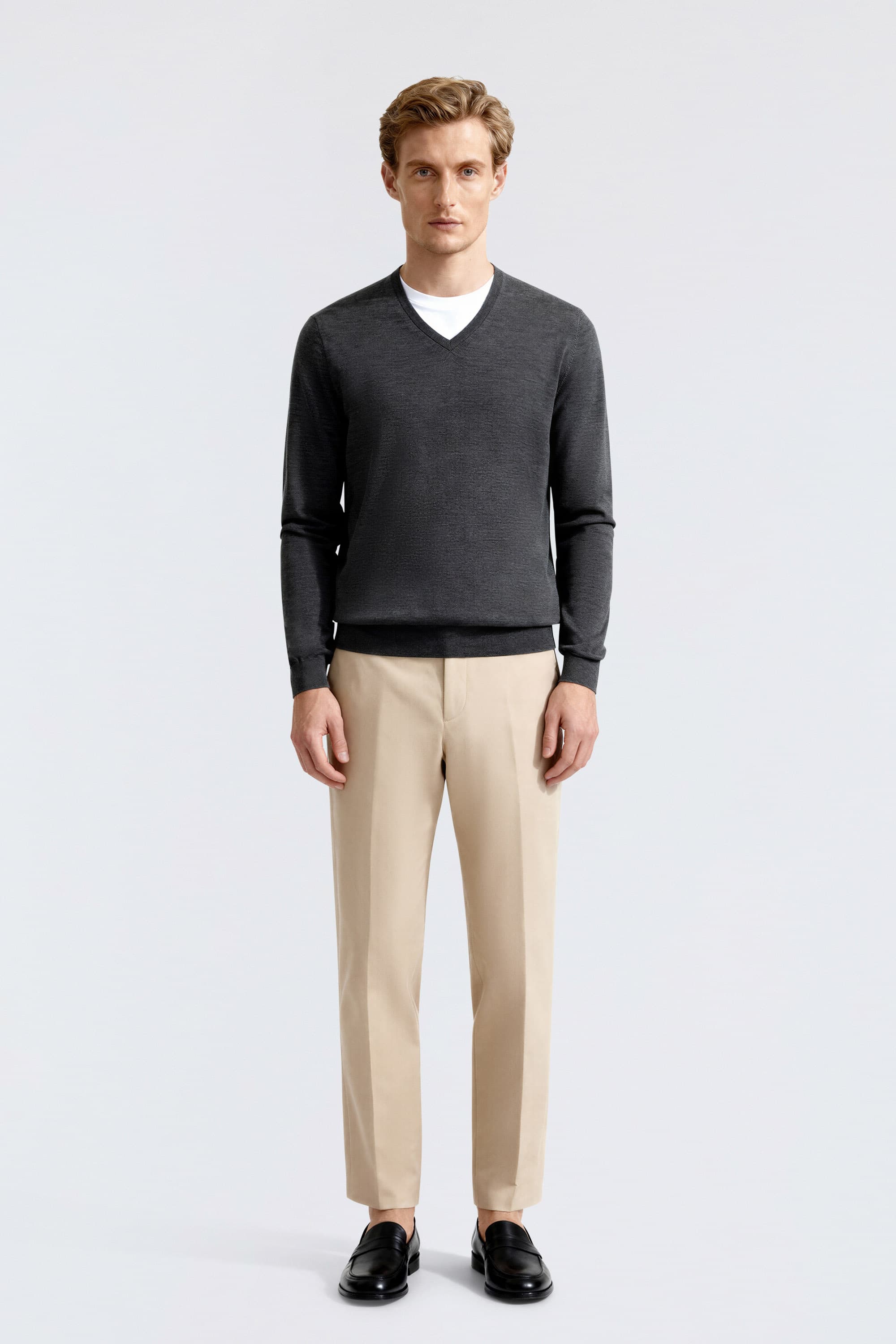 V-Neck Wool Sweater - Image 2
