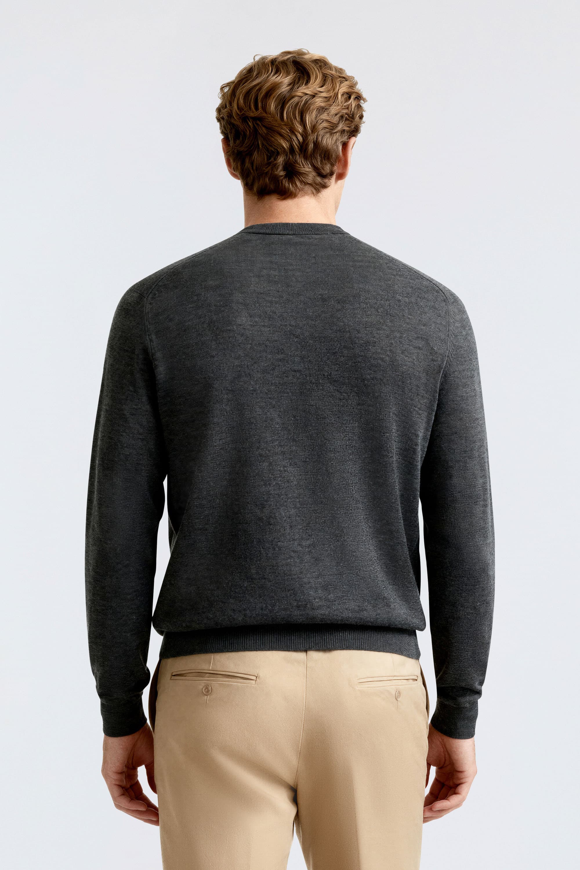 V-Neck Wool Sweater - Image 4