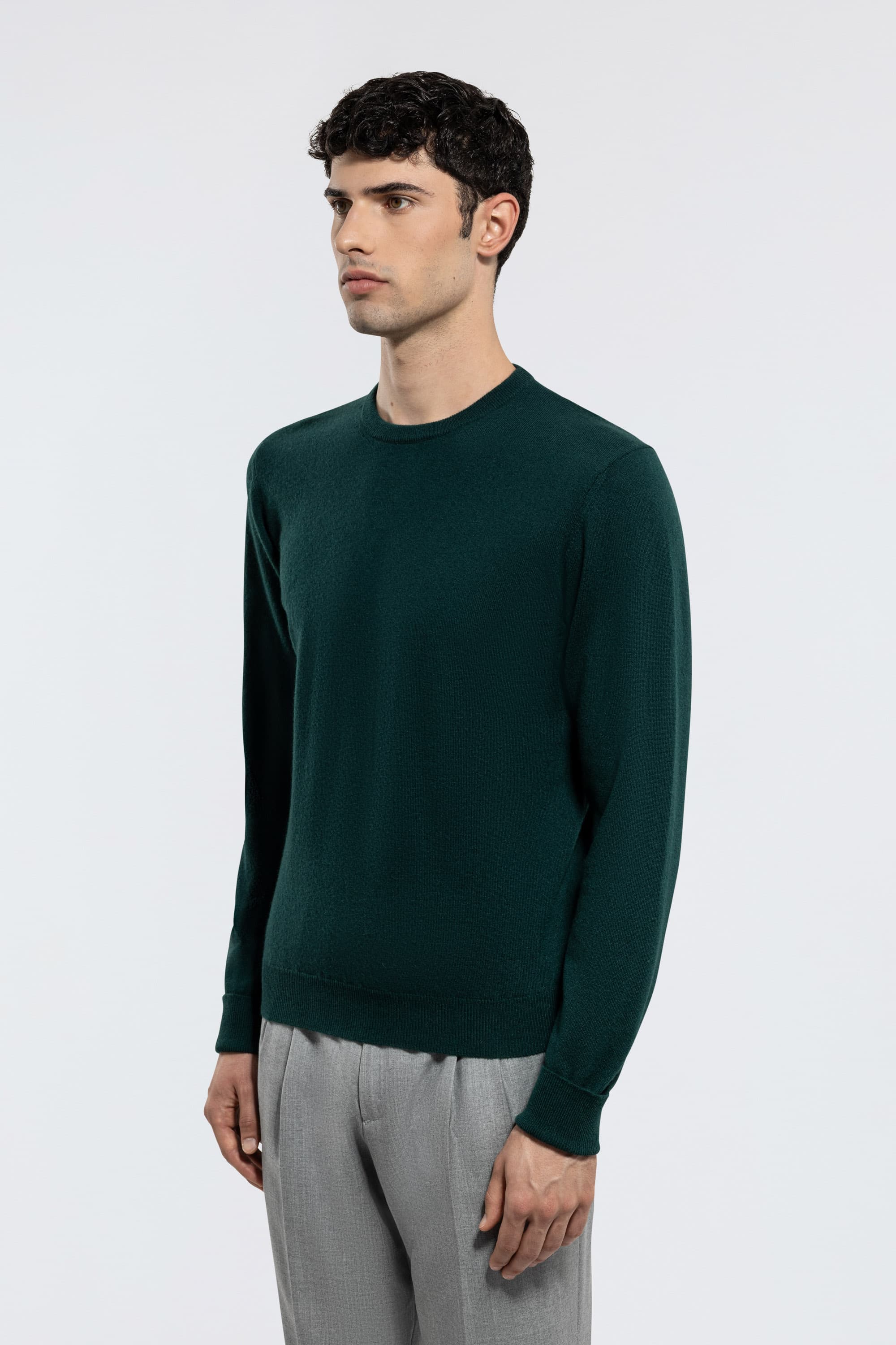 Crew Neck Cashmere Sweater - Image 3