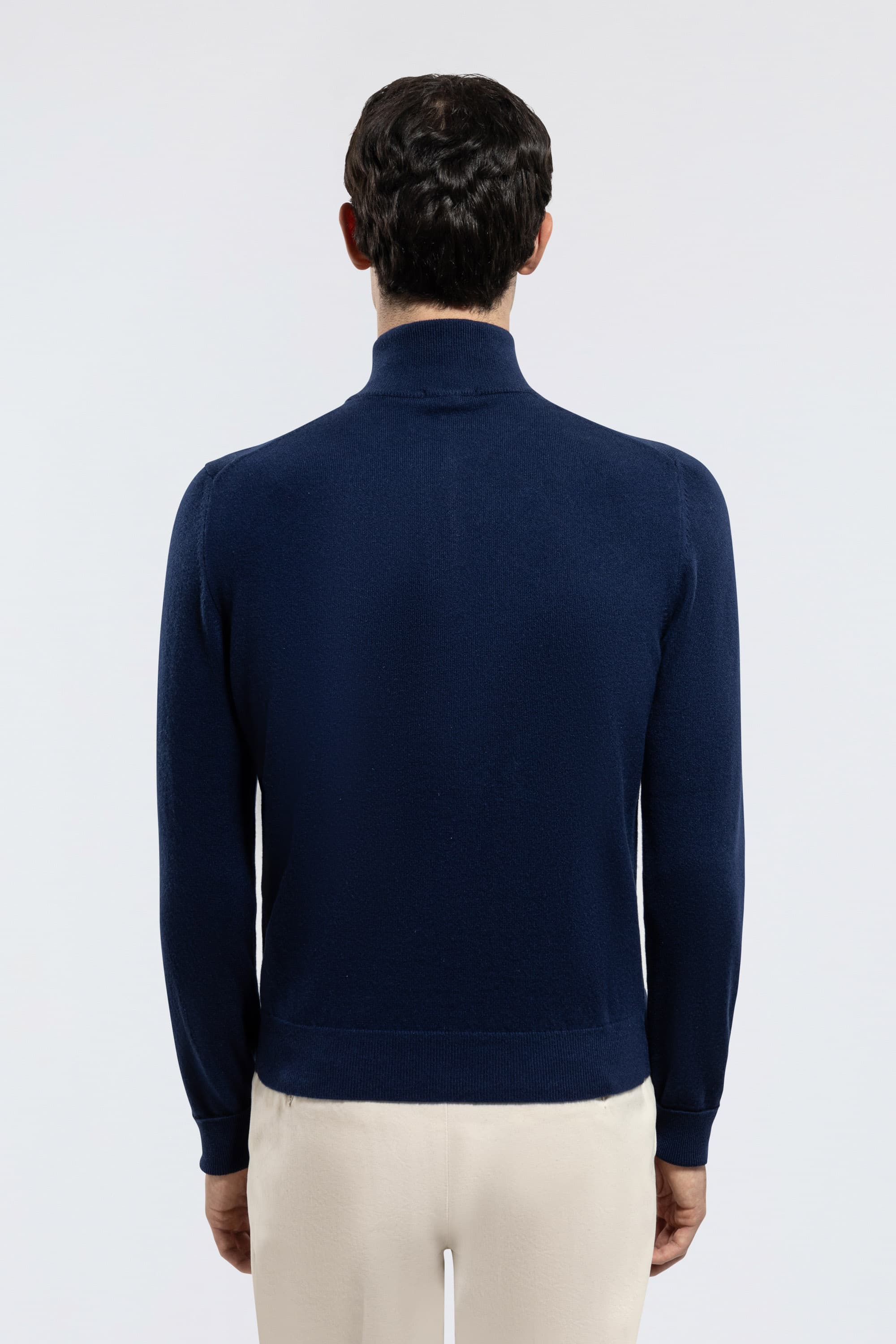 Serafino con zip in Cashmere - Image 4