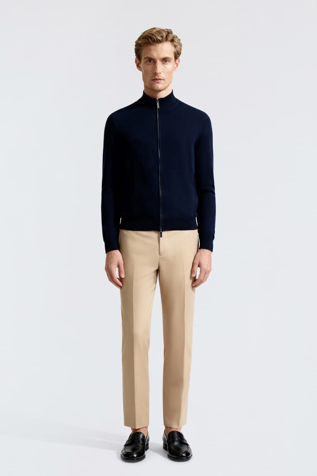 Cashmere zip sweater