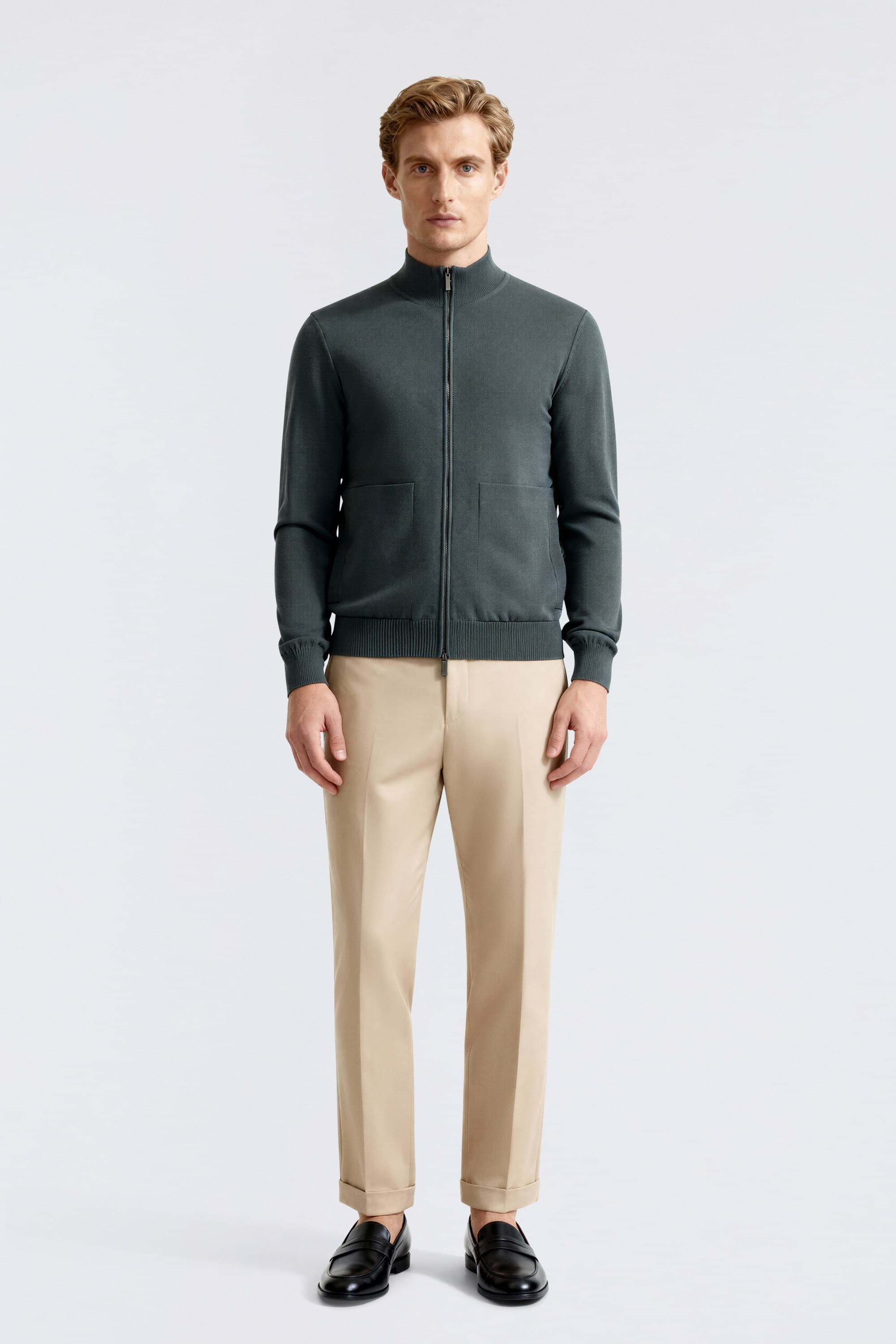 Cashmere zip Hoodie - Image 2