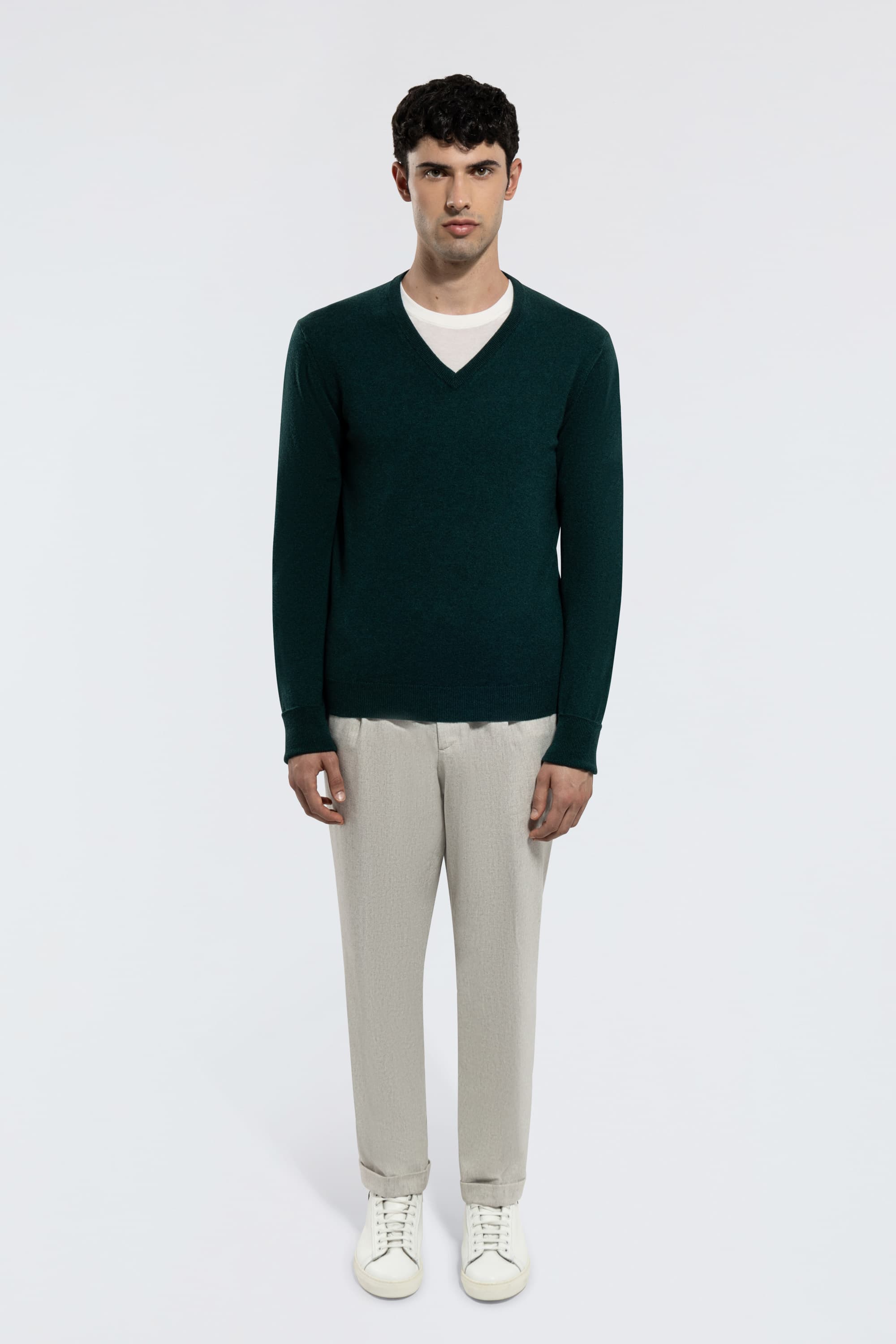Cashmere V-Neck Sweater - Image 2