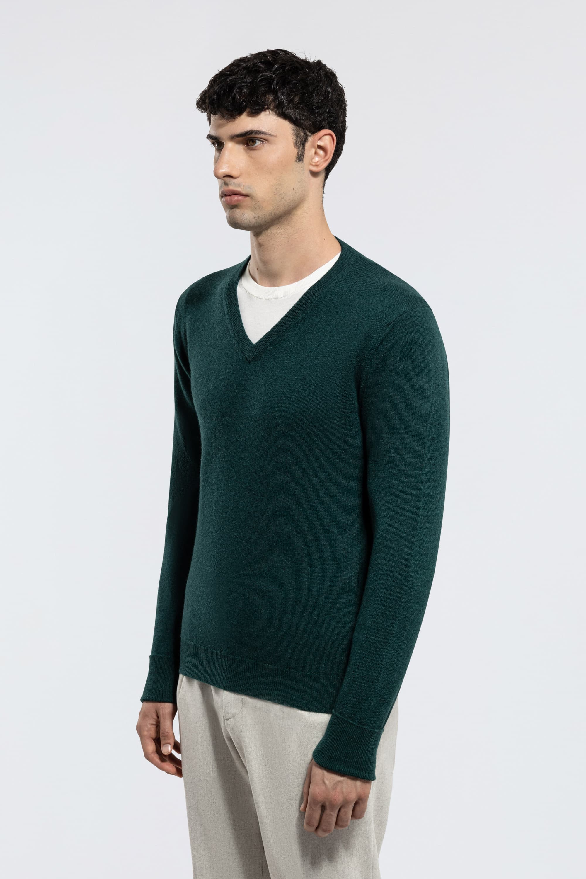 Cashmere V-Neck Sweater - Image 3