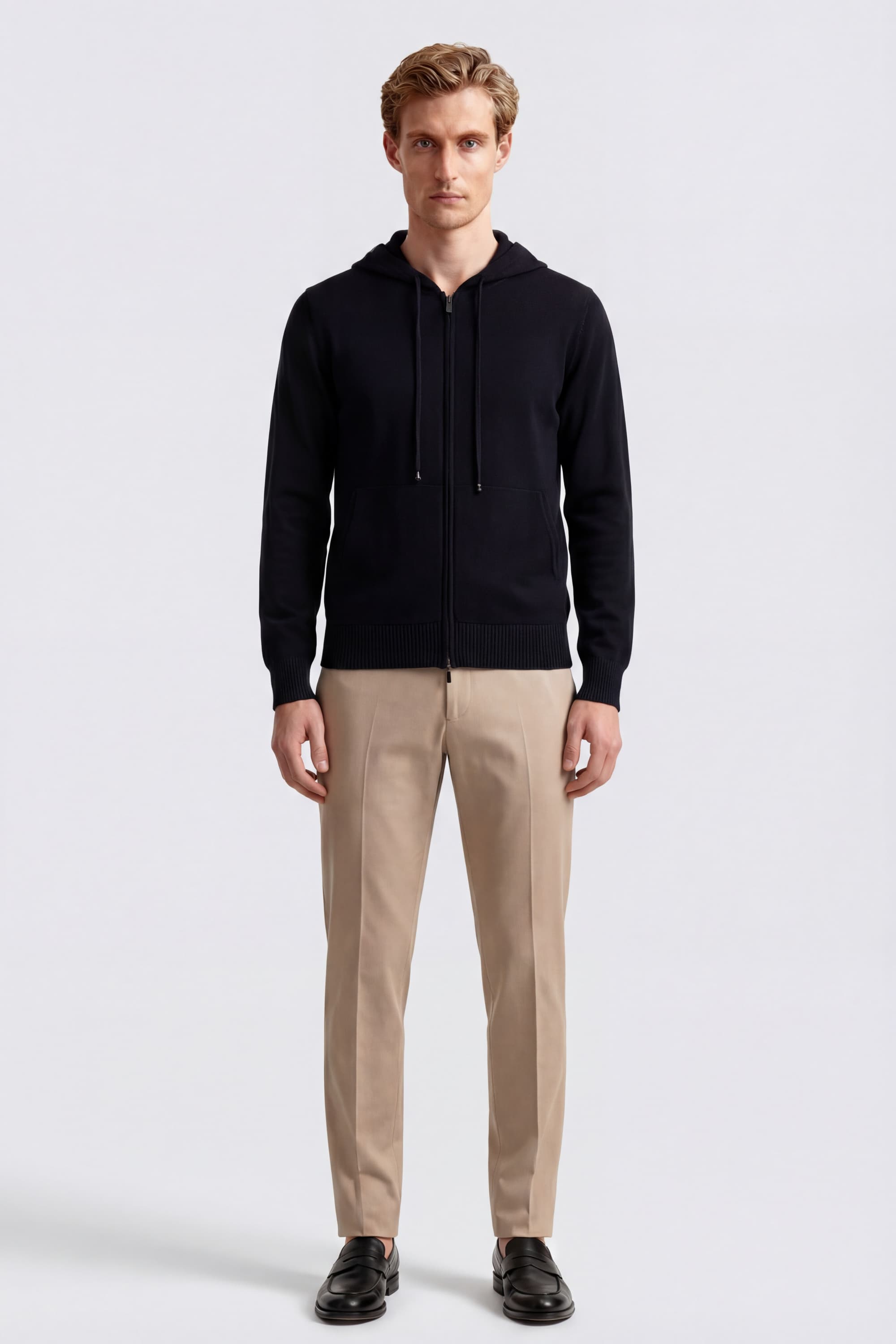 Cotton Hooded zip Sweatshirt - Image 2
