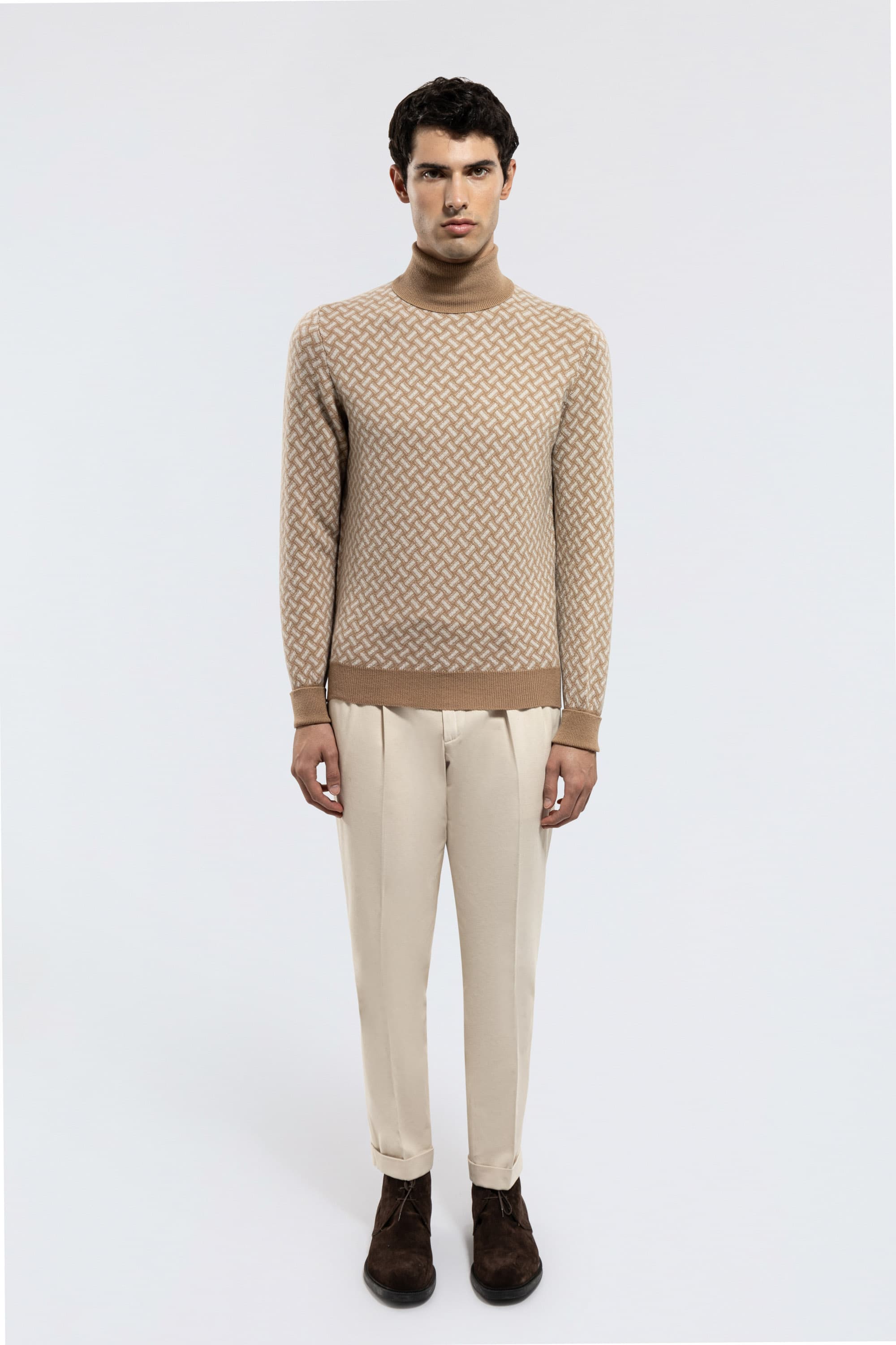 Razor Blade Turtleneck Sweater in Cashmere - Image 2