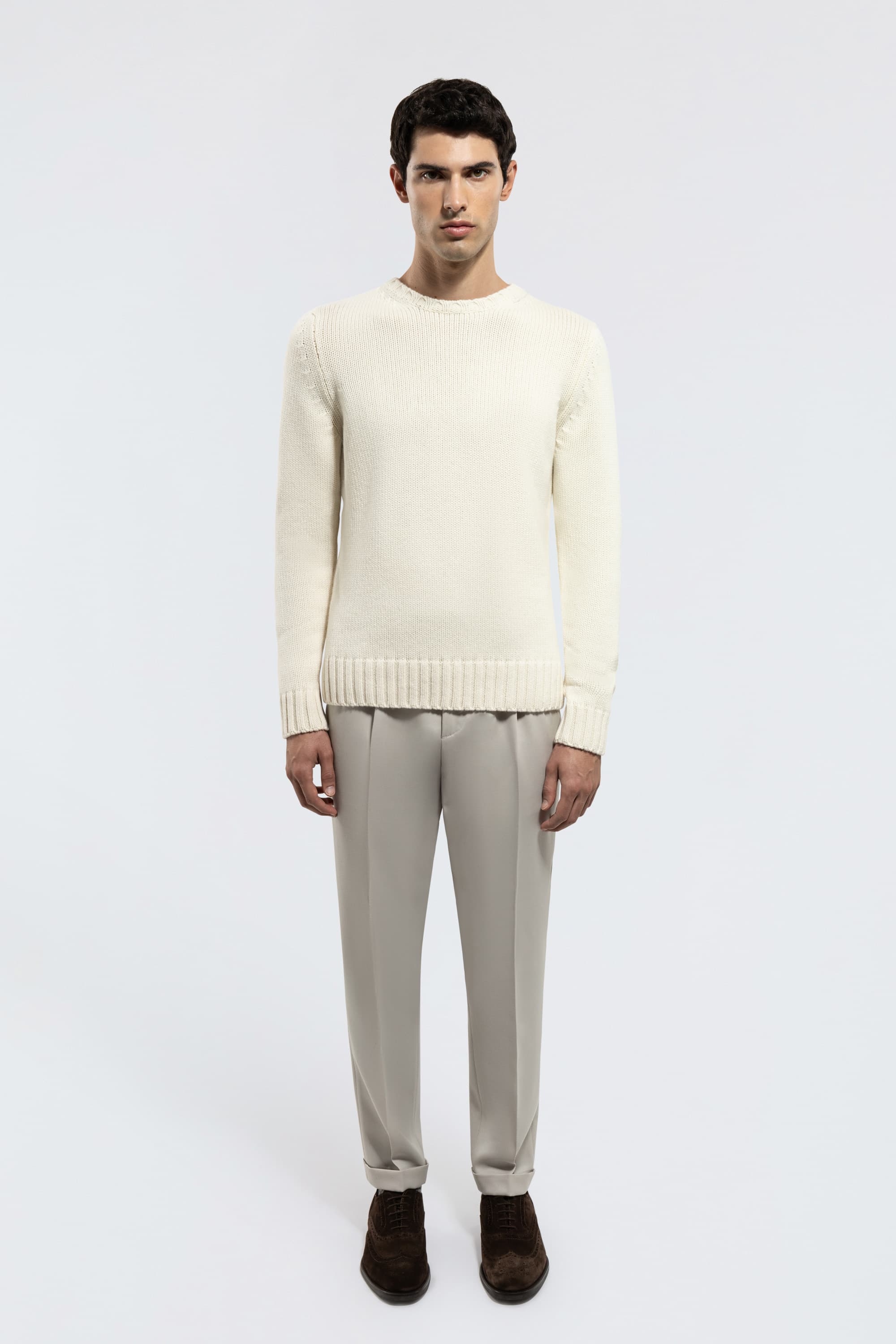 Crew Neck Cashmere Sweater - Image 2