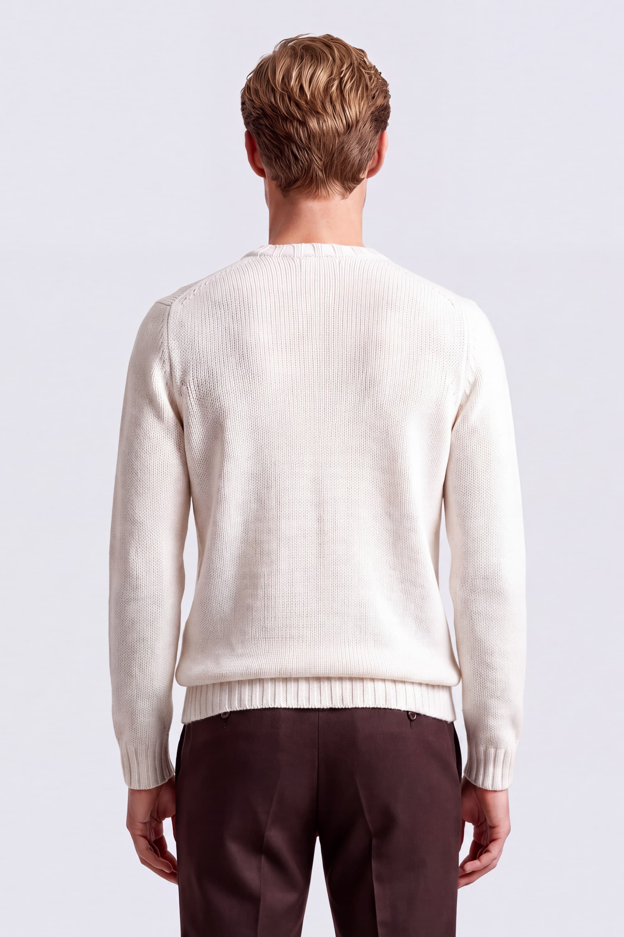 Crew Neck Cashmere Sweater - Image 6
