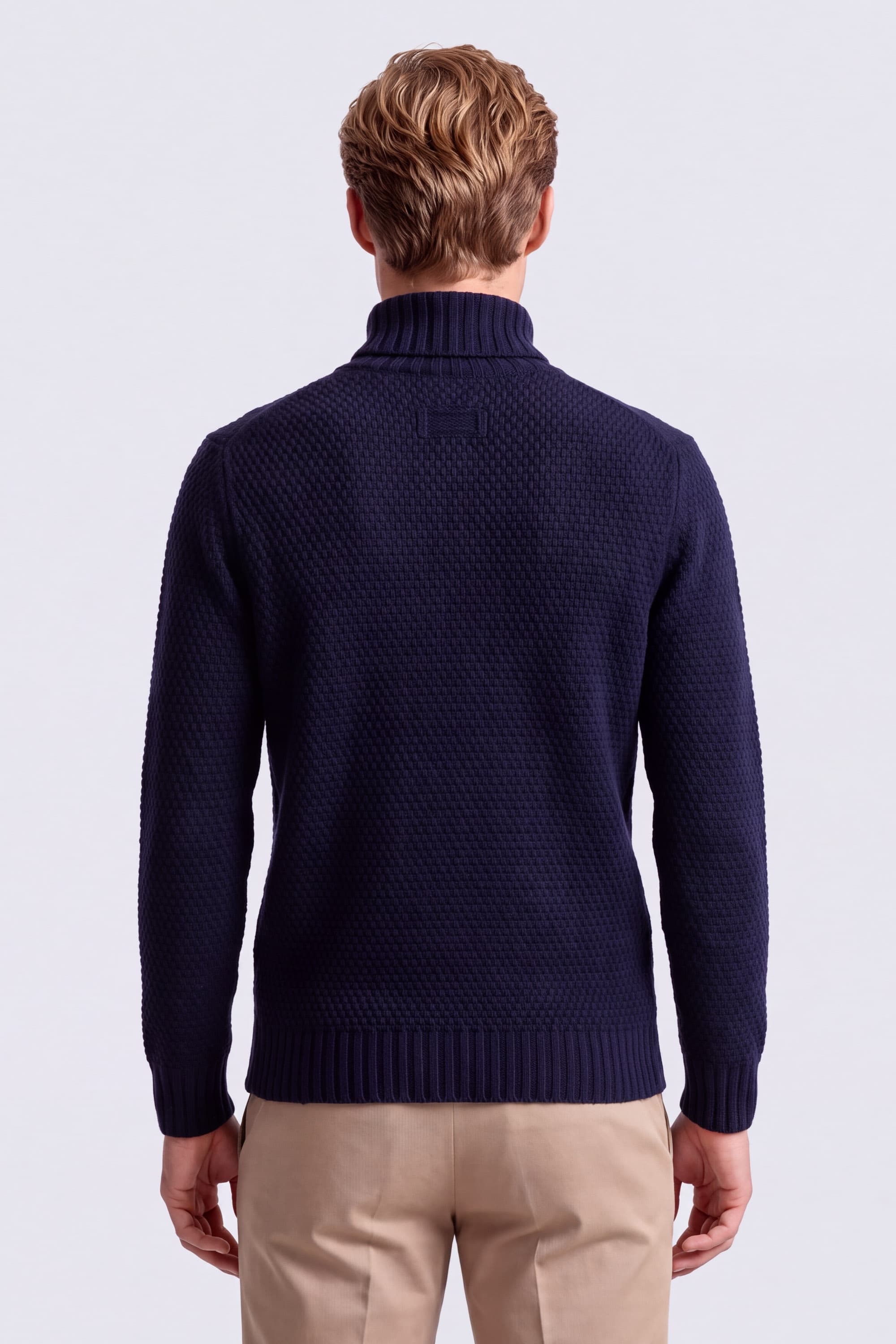 Maglia Dolcevita con Trecce in Lambswool - Image 5