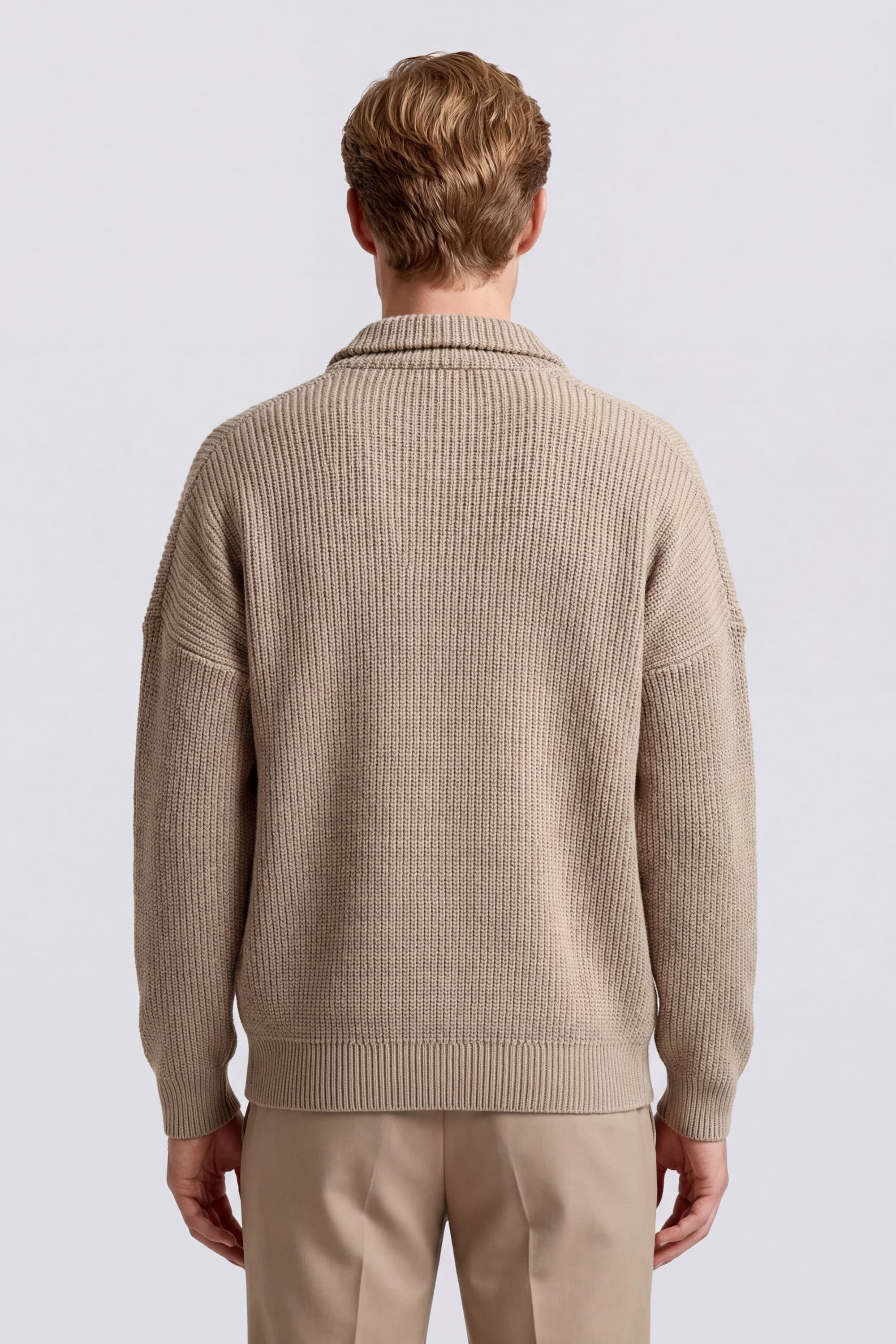 Double-Breasted Cardigan in Cotton Corn Stitch - Image 4