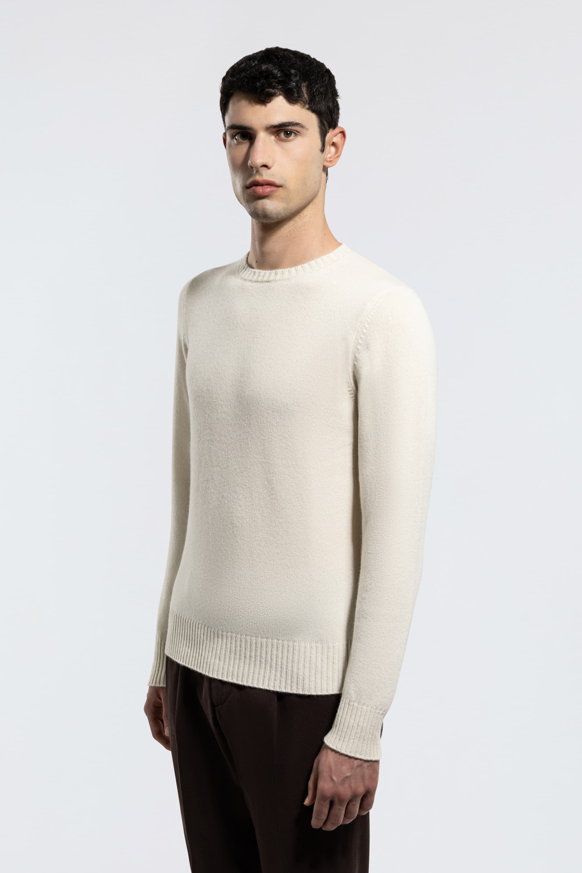 Crew Neck Cashmere Sweater - Image 3