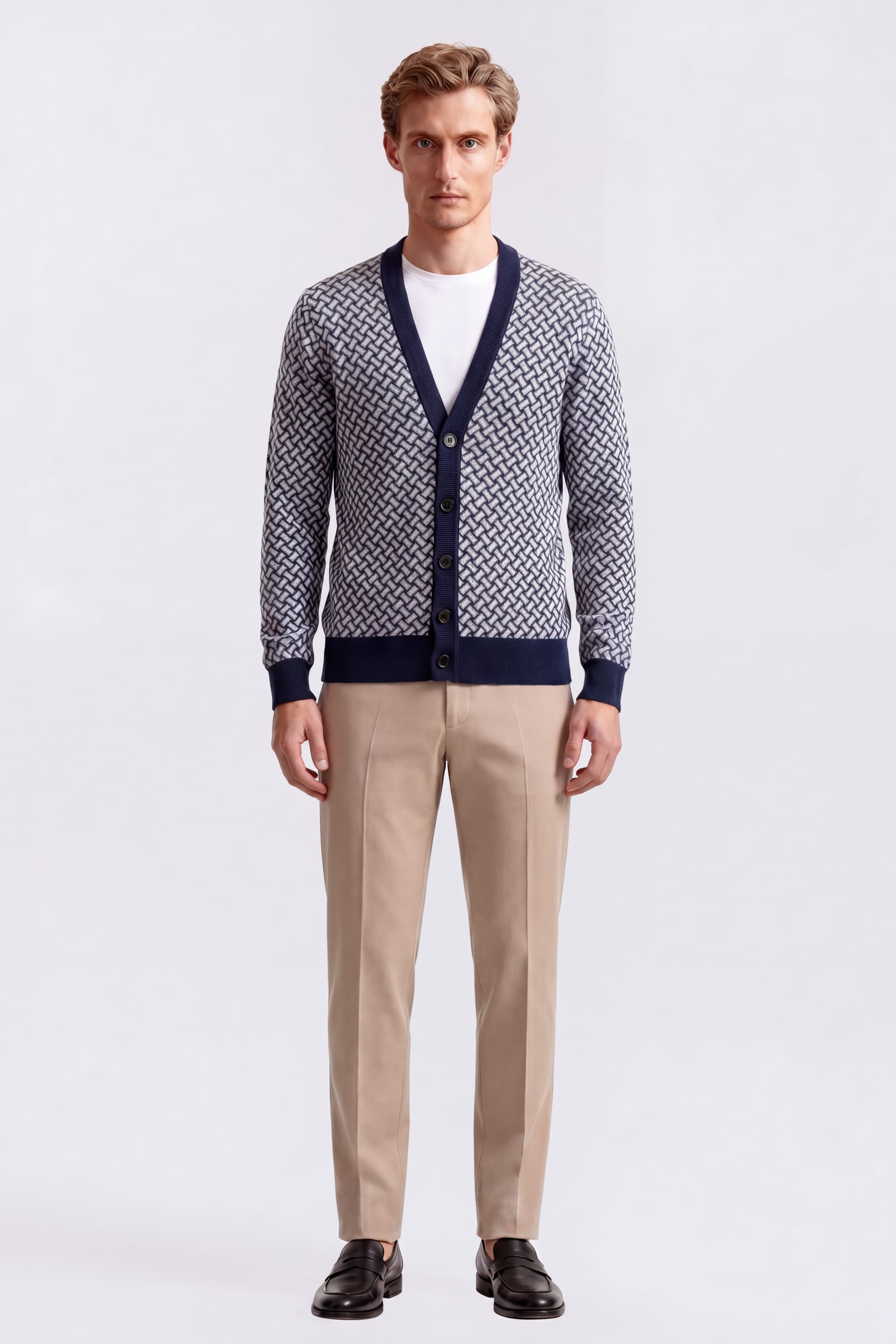 Razor Blade Cotton and Linen Cardigan - Image 2