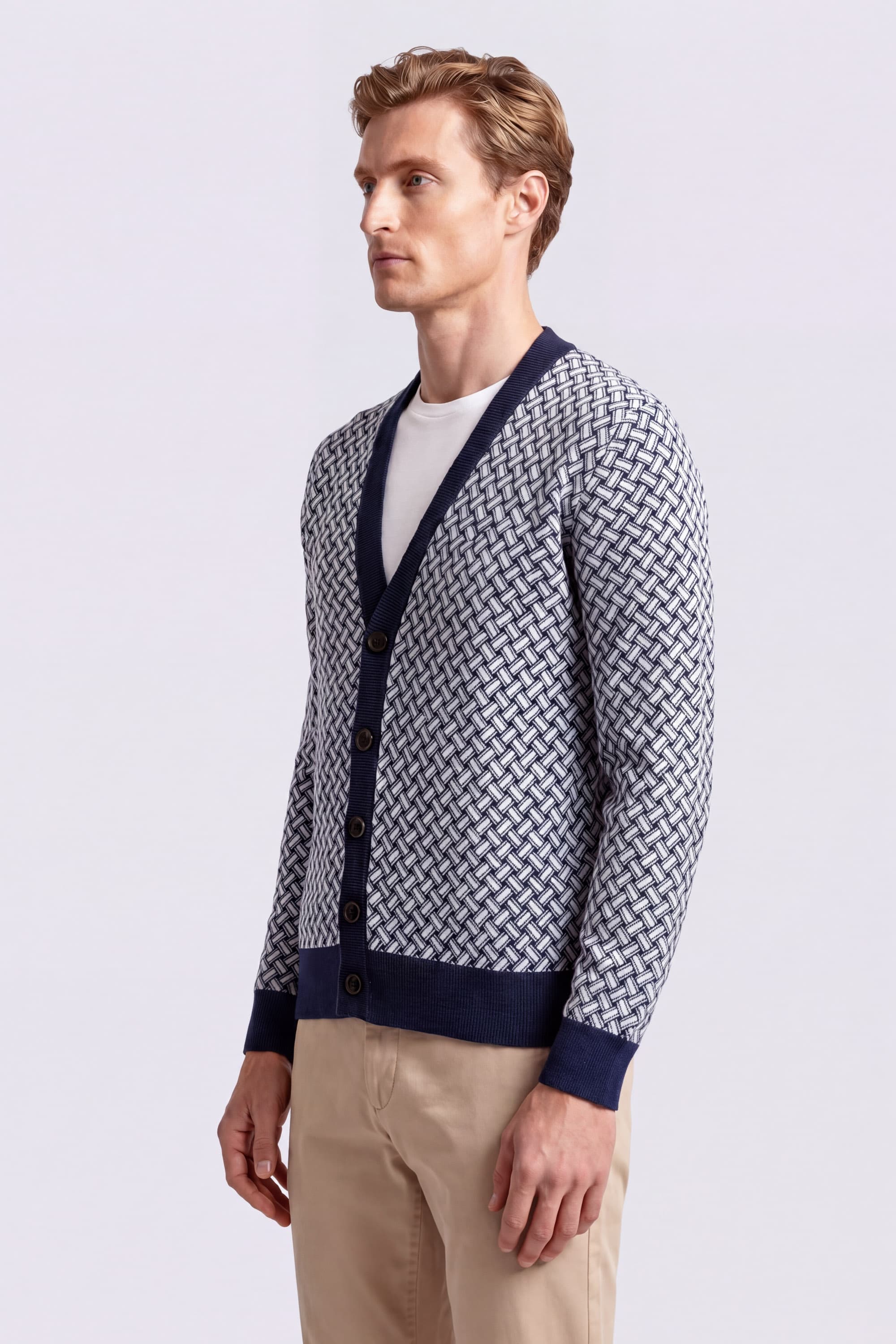 Razor Blade Cotton and Linen Cardigan - Image 3