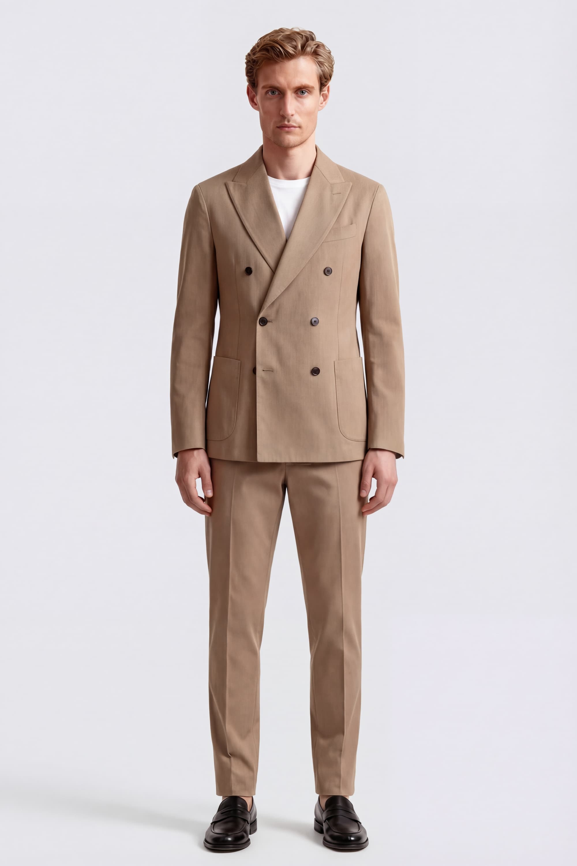 Double-Breasted Cotton Blazer - Image 2