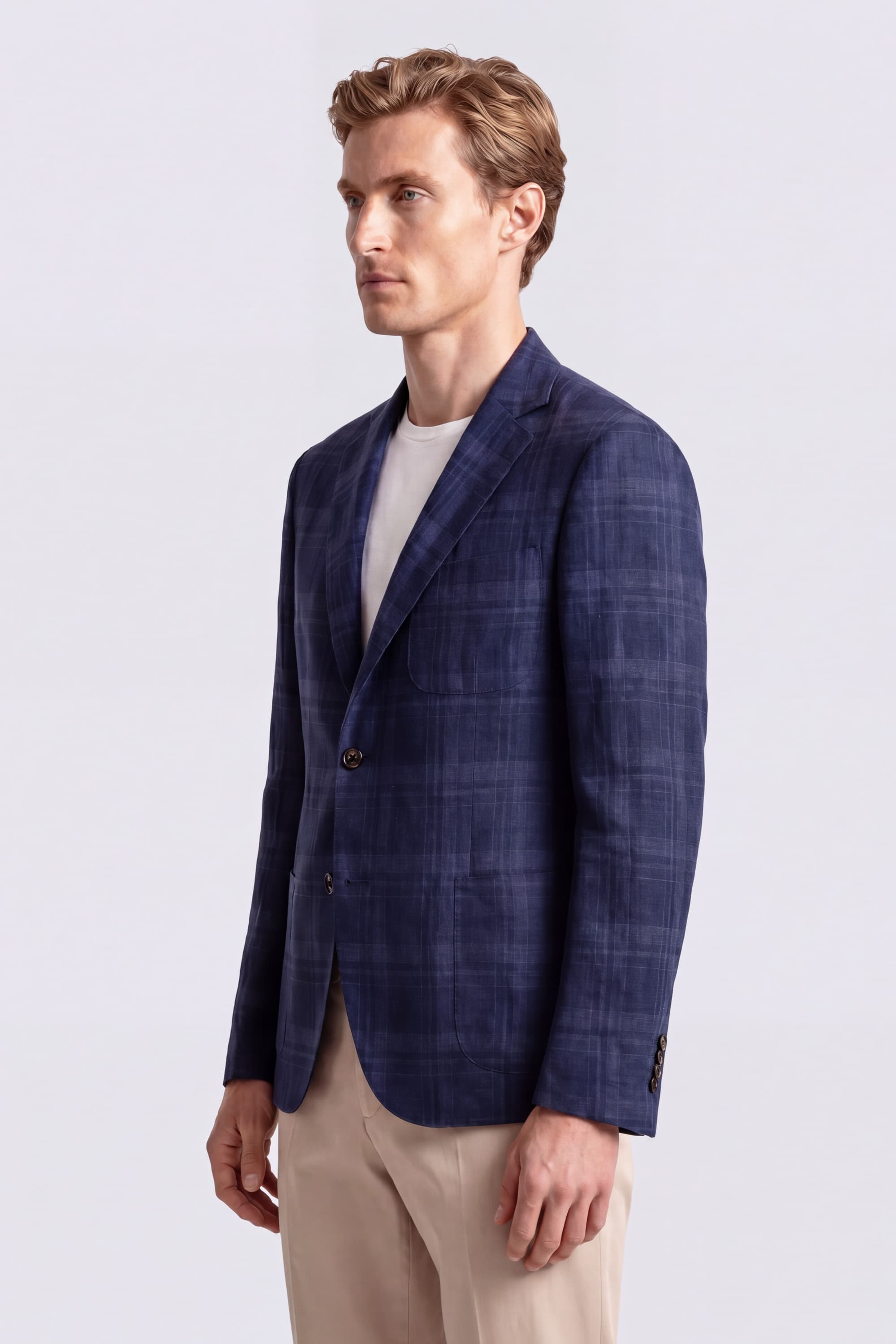 Single-Breasted Linen Blazer - Image 3