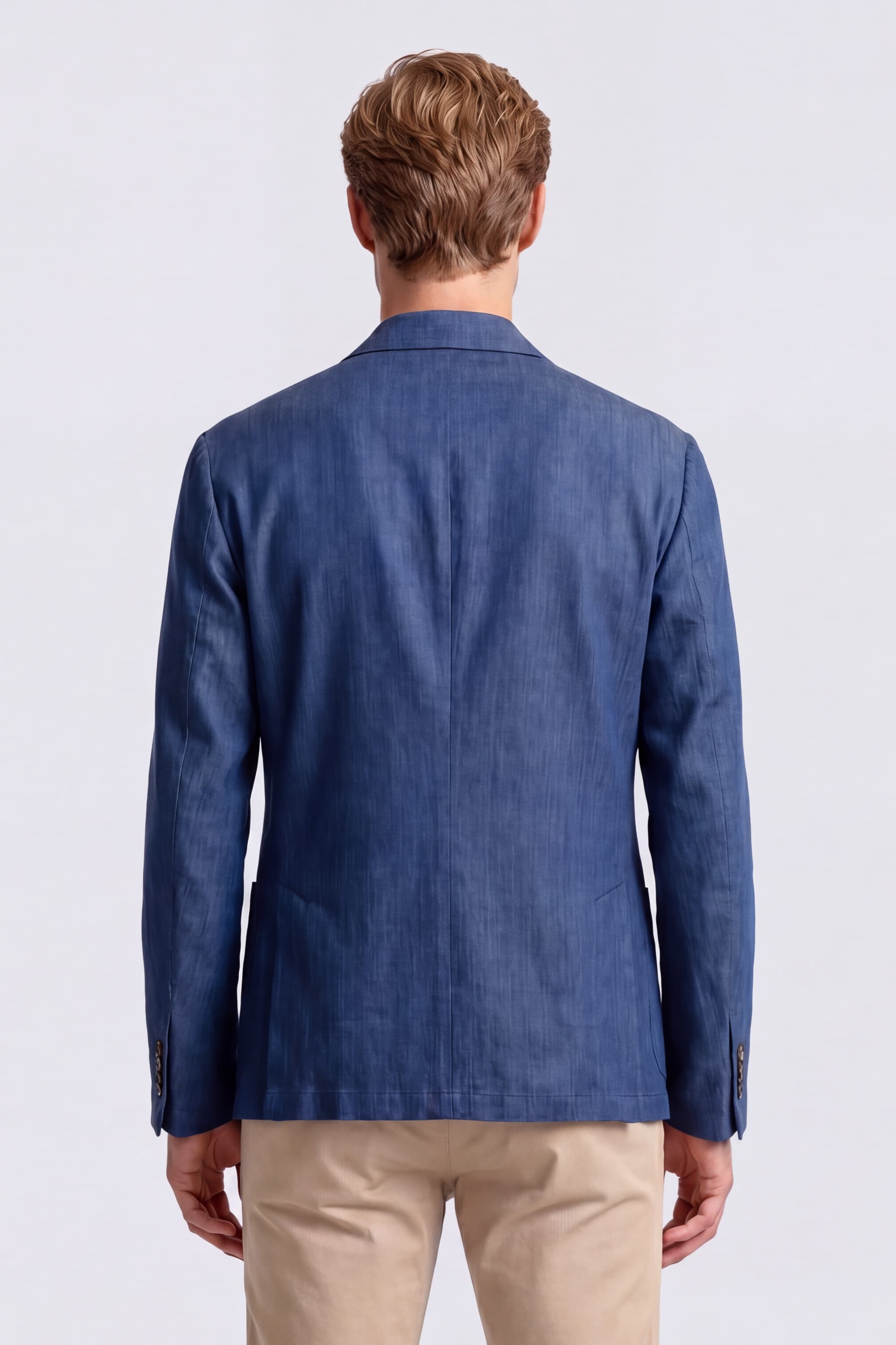 Single-Breasted Linen Blazer - Image 4