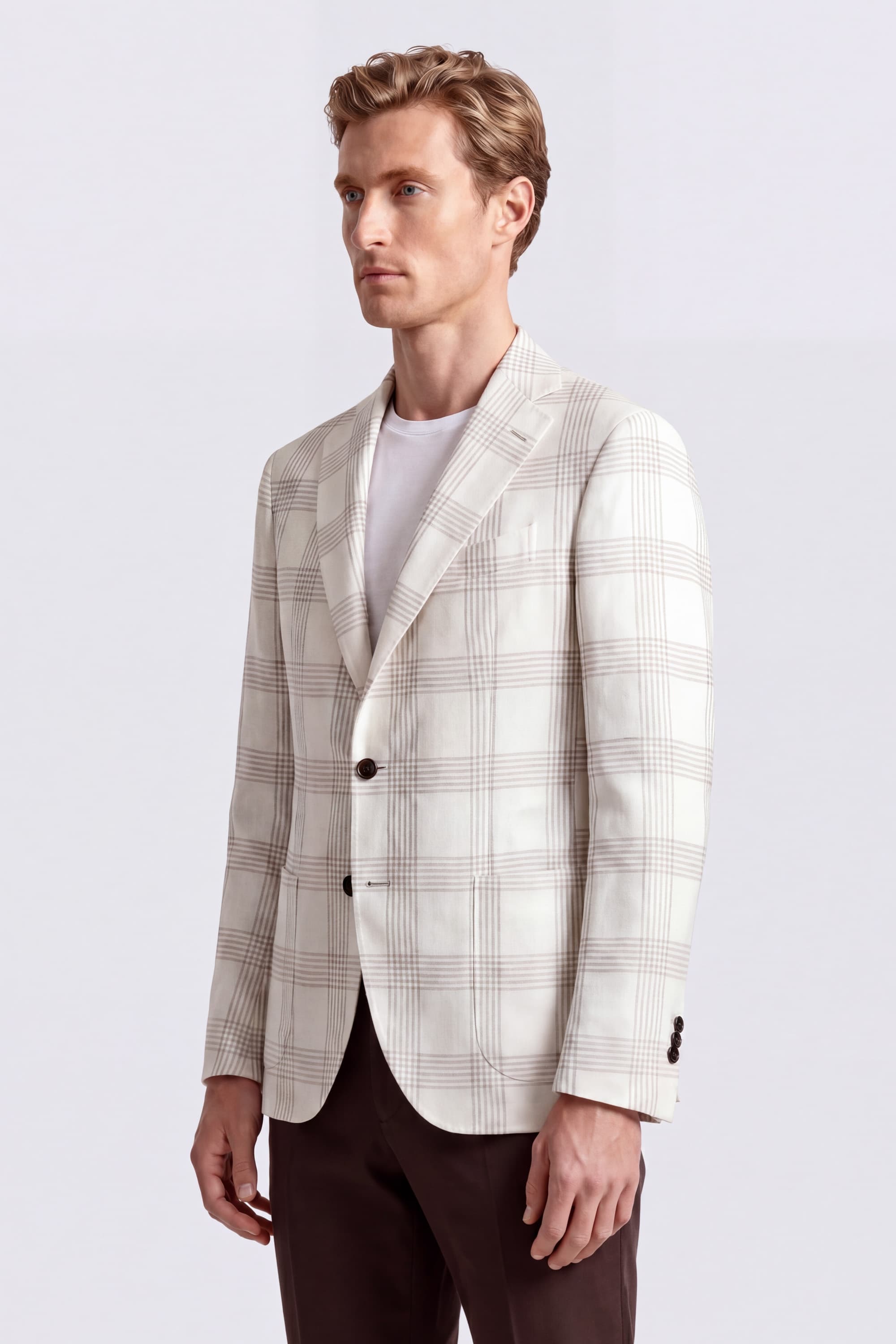 Single-Breasted Linen Blazer - Image 3
