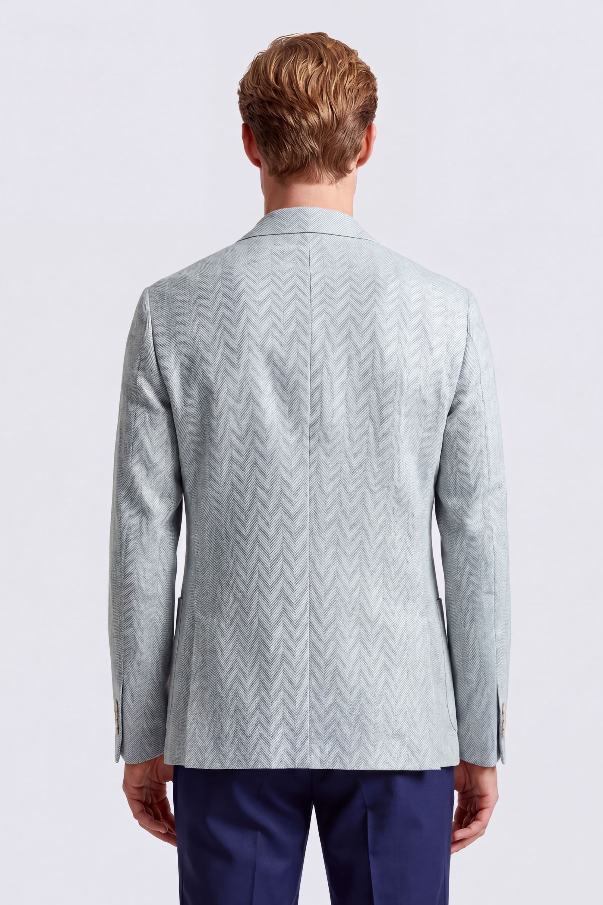 Single-Breasted Linen and Silk Blazer - Image 4