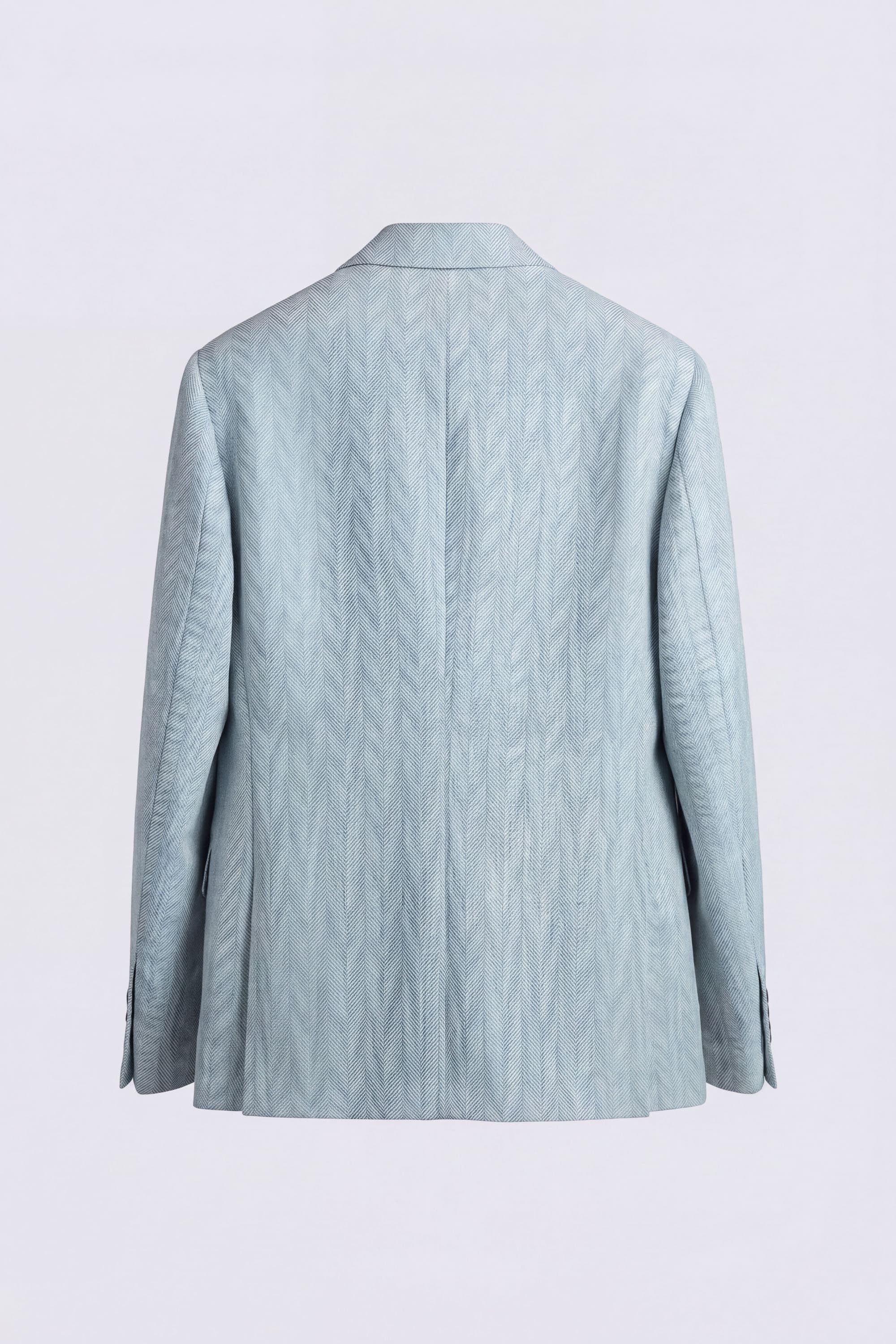 Single-Breasted Linen and Silk Blazer - Image 5