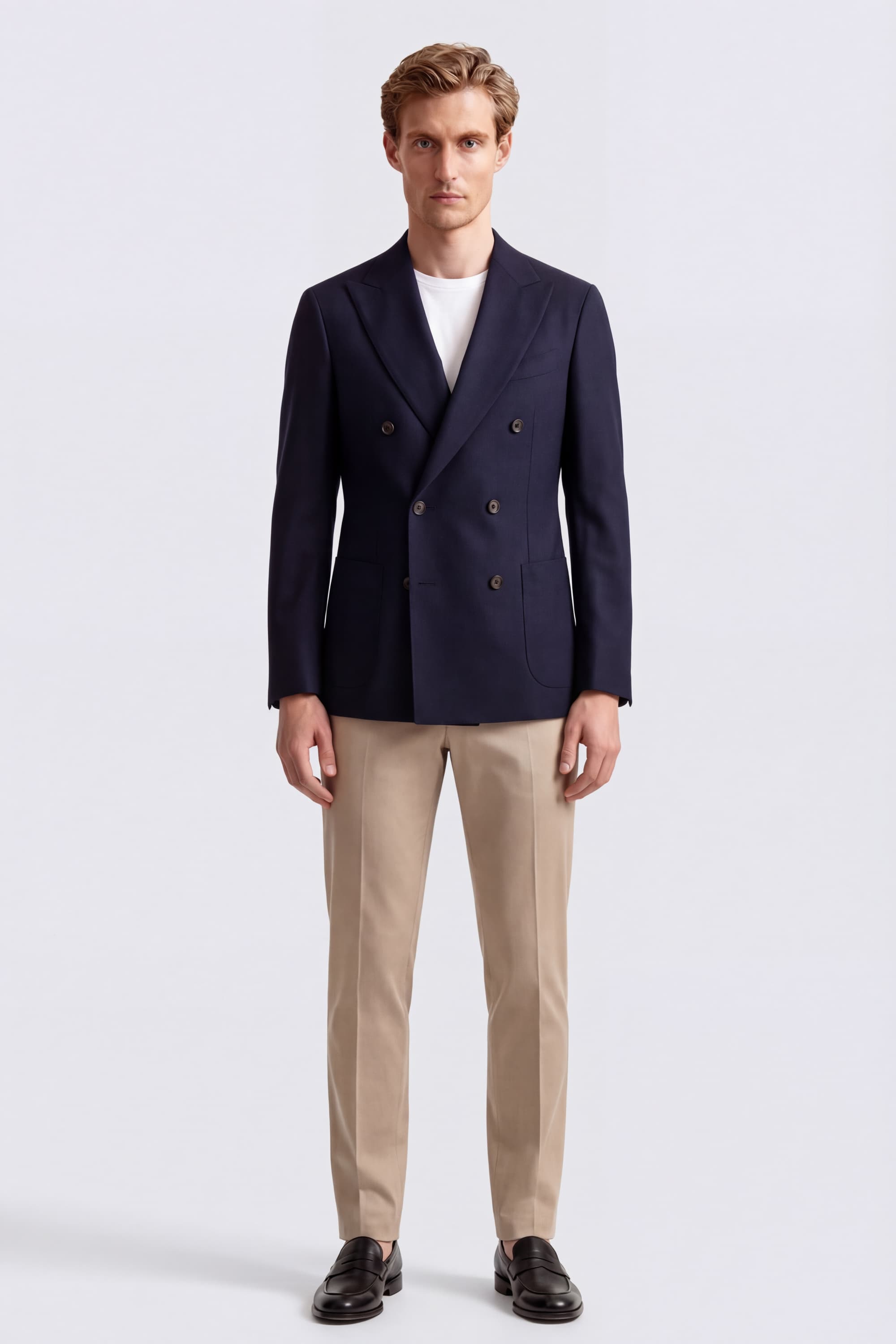 Double-Breasted Wool Blazer - Image 2