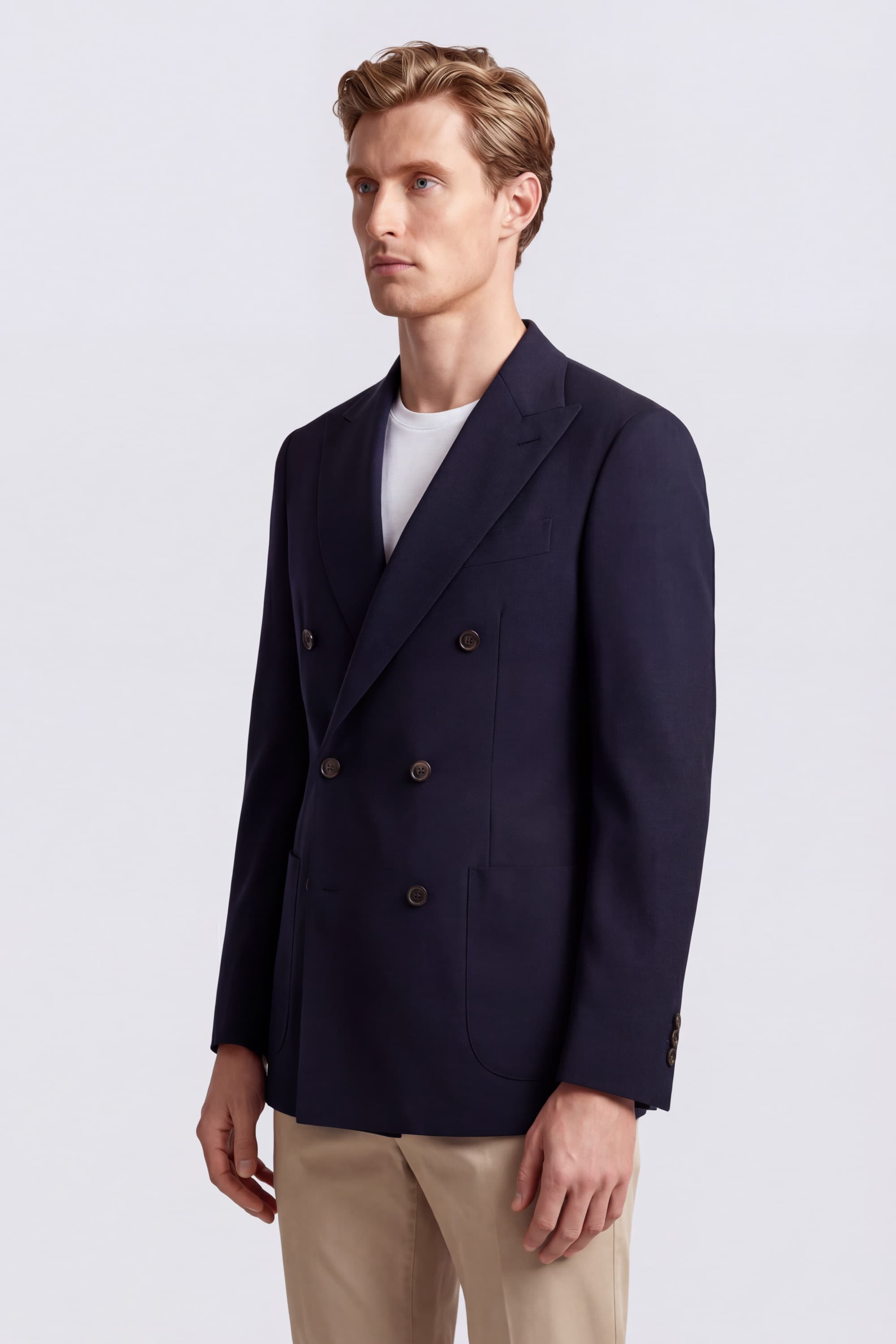 Double-Breasted Wool Blazer - Image 3