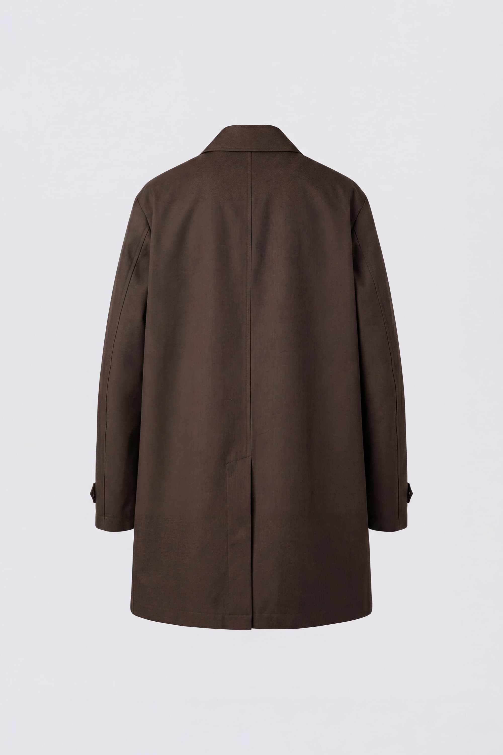 Gabardine Overcoat with Checked Lining - Image 5