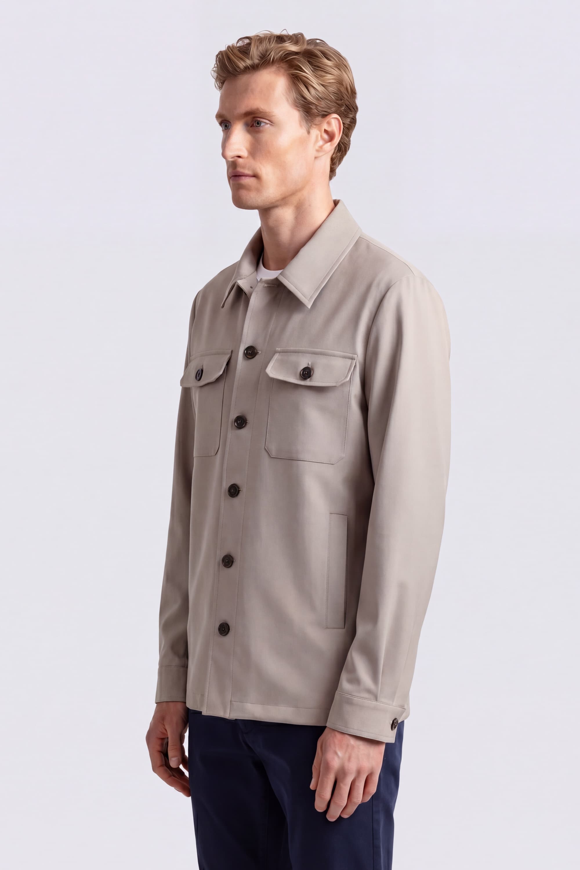 Virgin Wool Overshirt - Image 3
