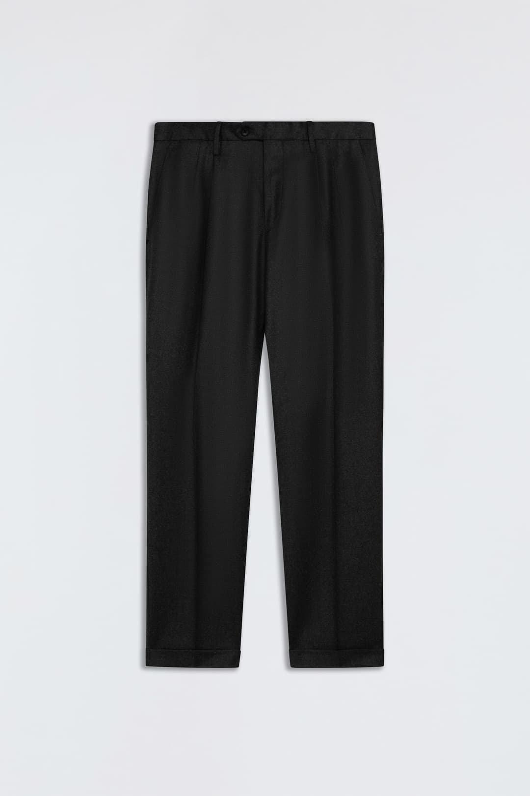 Virgin Wool Pleated Trousers