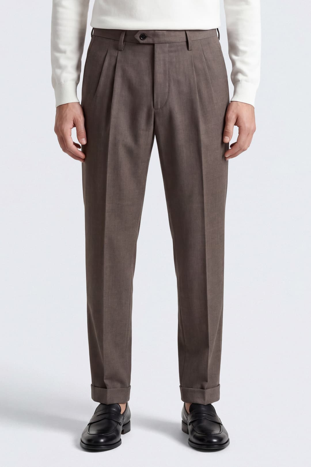 Wool Pleated Trousers