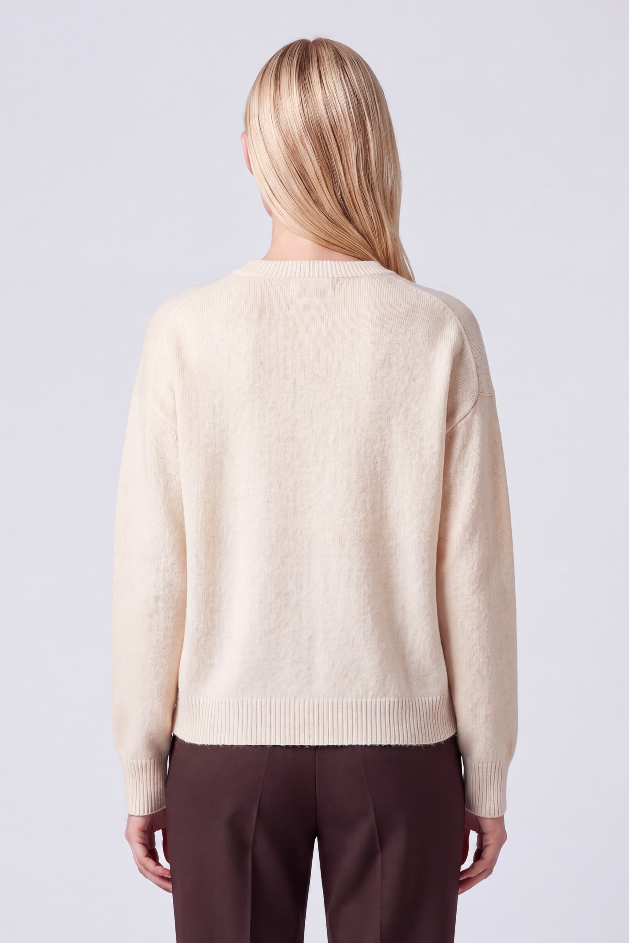 Crew Neck Sweater in Lambswool - Image 5