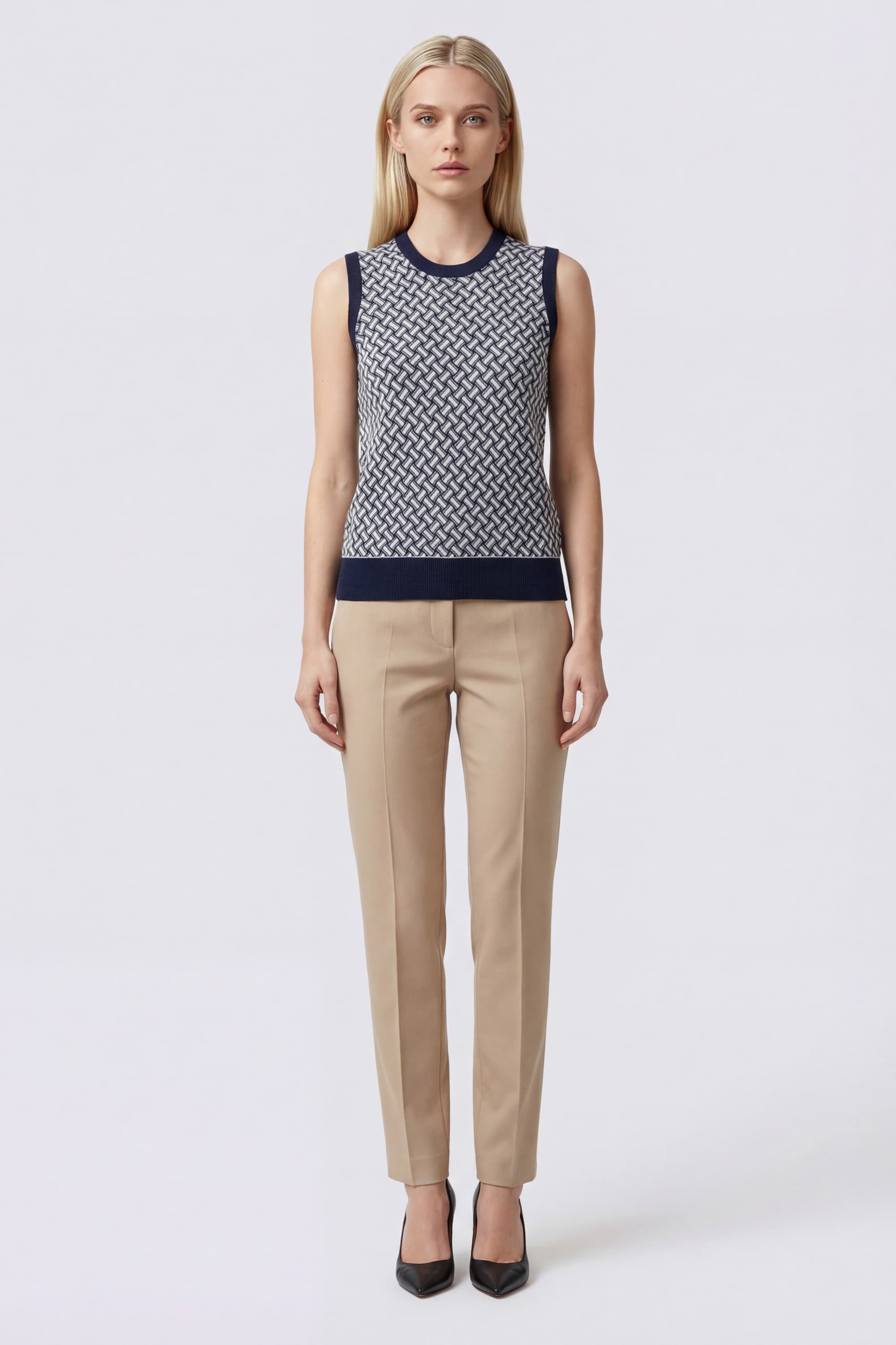 Razor Blade Cotton and Linen Vest - Image 2