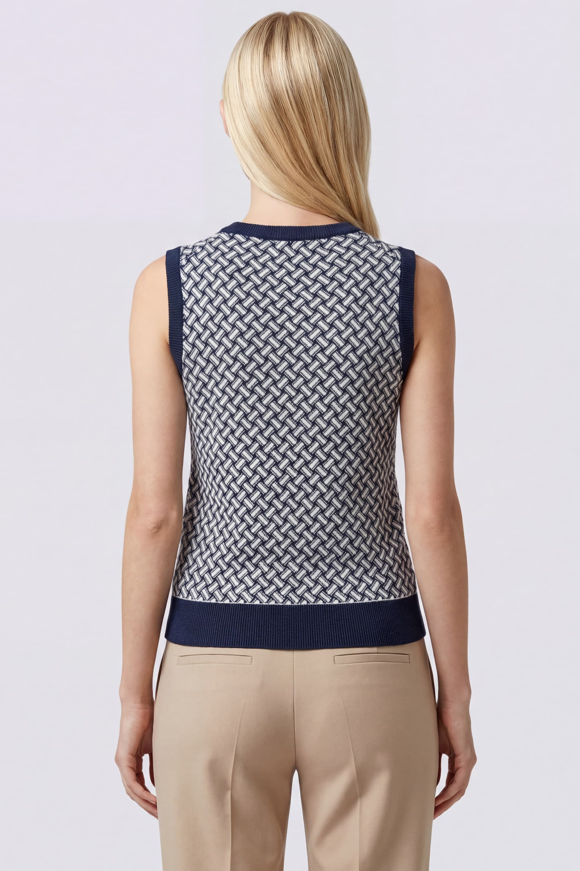 Razor Blade Cotton and Linen Vest - Image 4