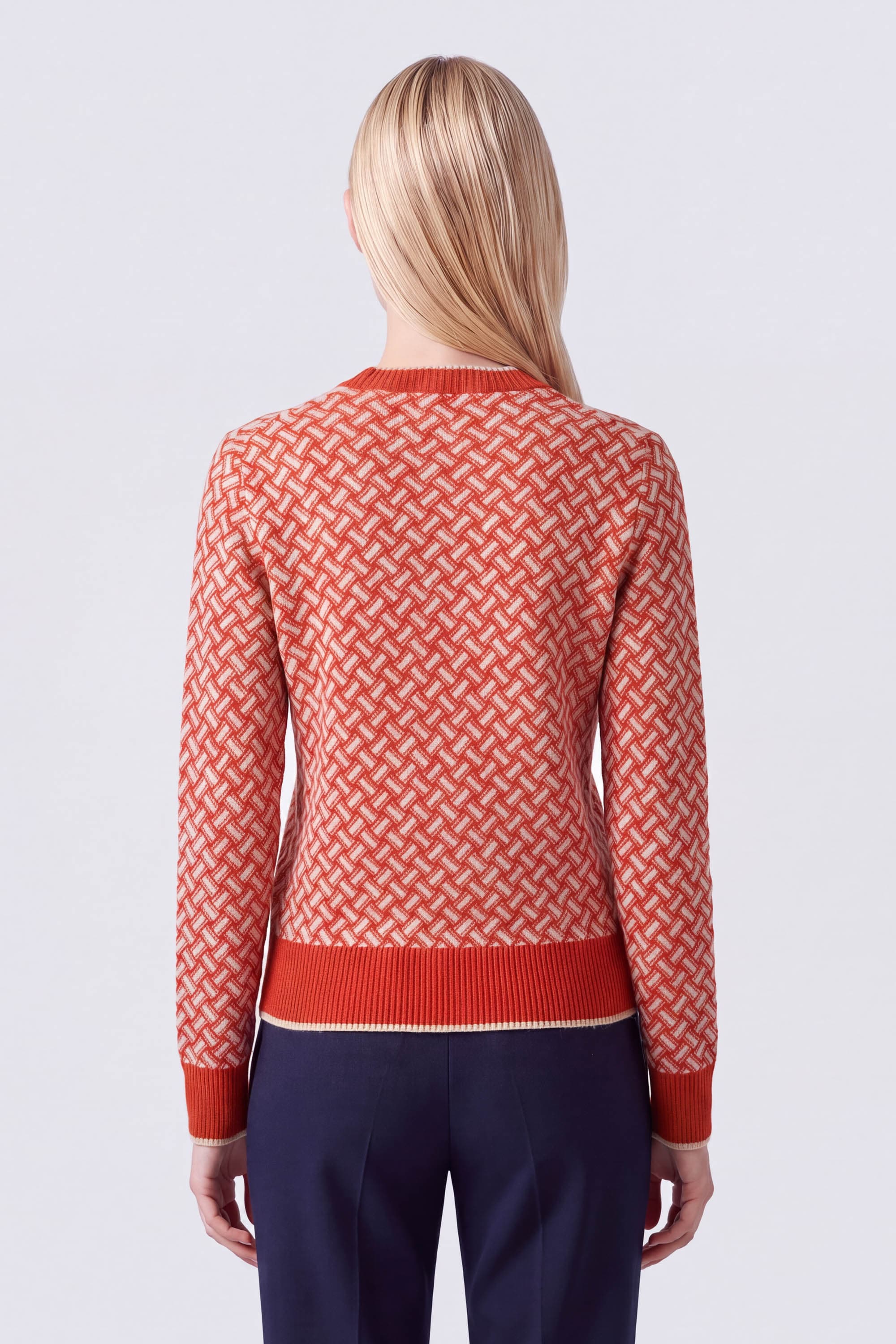 Razor Blade Crew Neck Sweater in Cashmere - Image 5