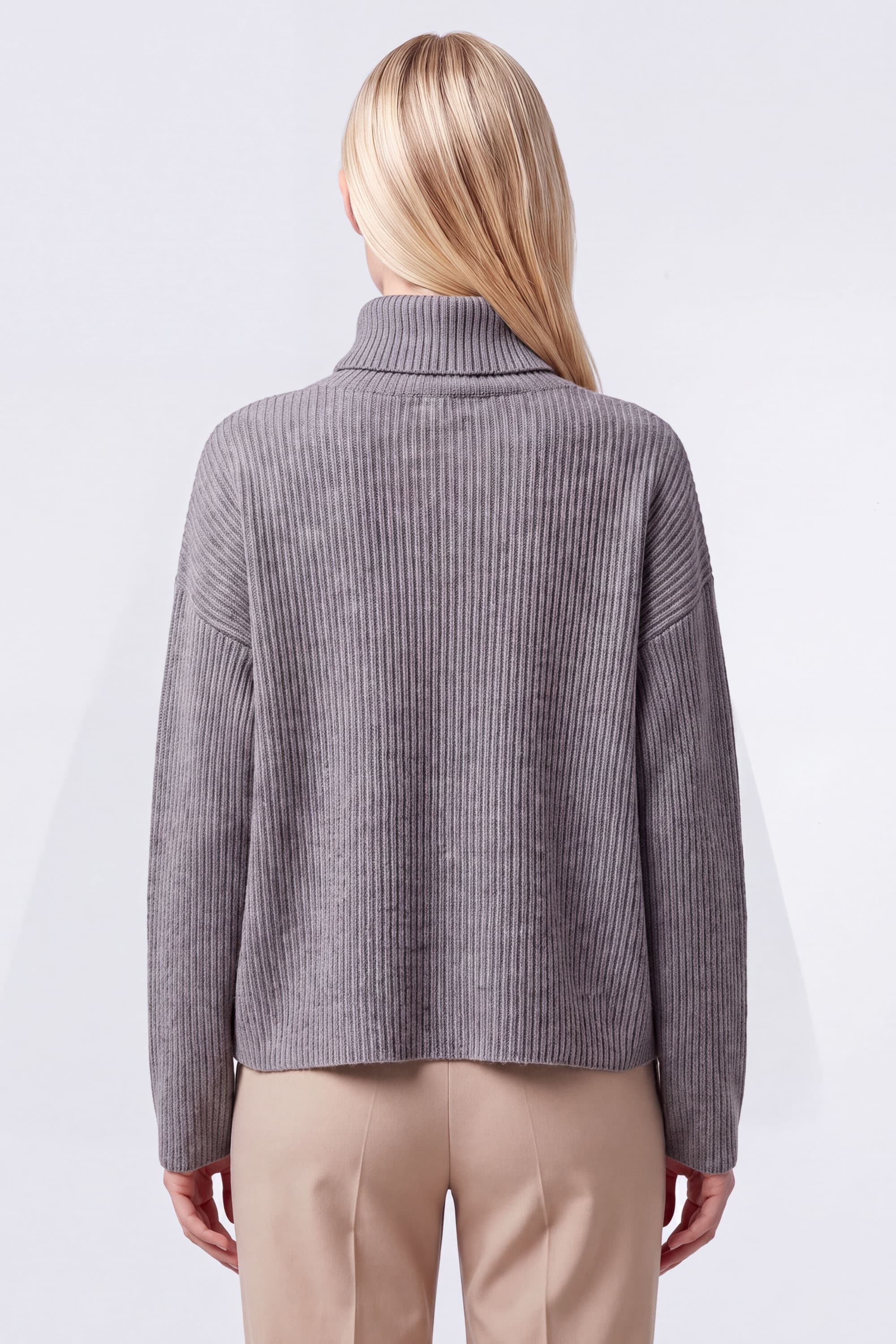 Pull col Roulé en Laine et Cachemire - Image 5