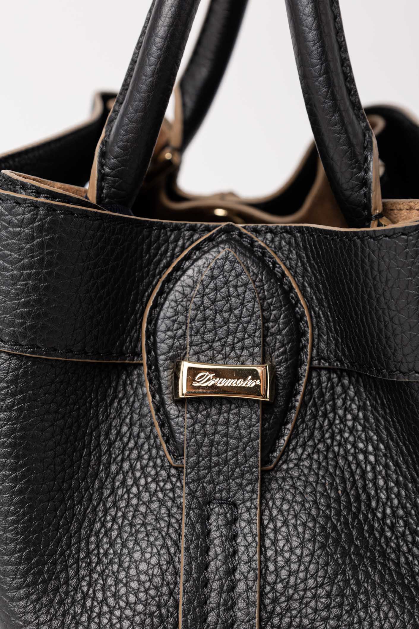 Small Black Leather Handbag - Image 3