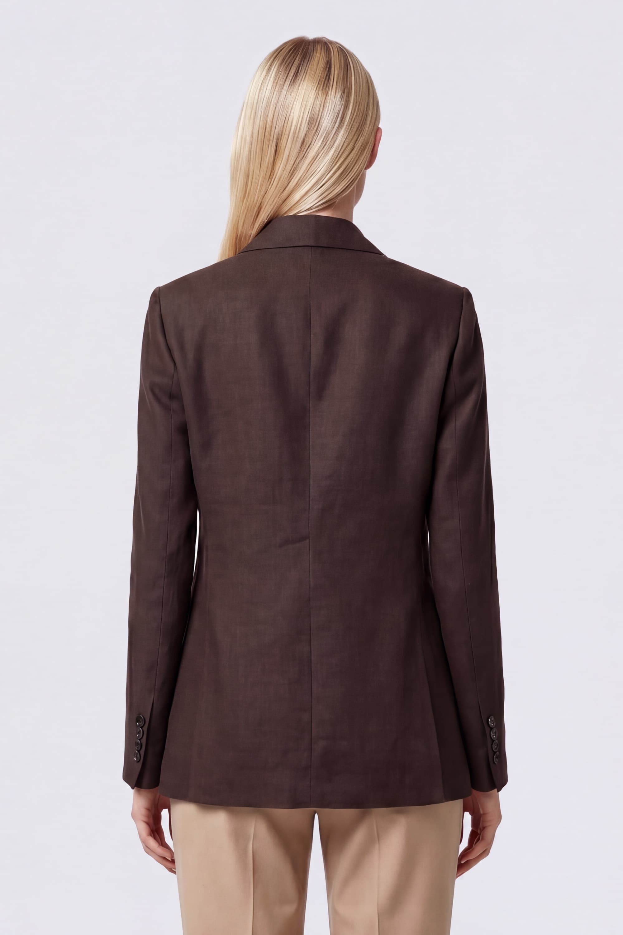 Double-Breasted Linen Blazer - Image 4