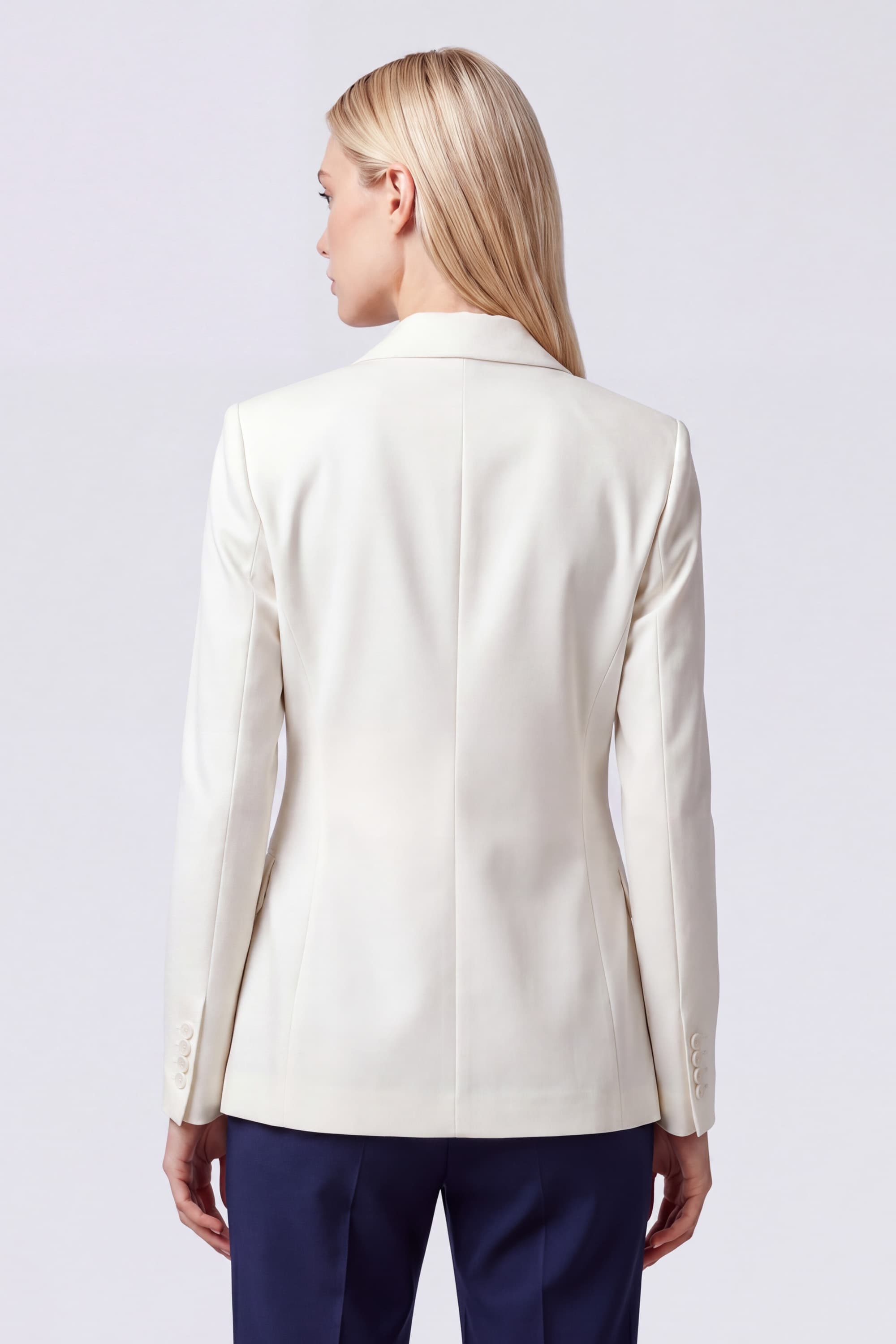 Women's Double-Breasted Tailored Blazer - Image 4