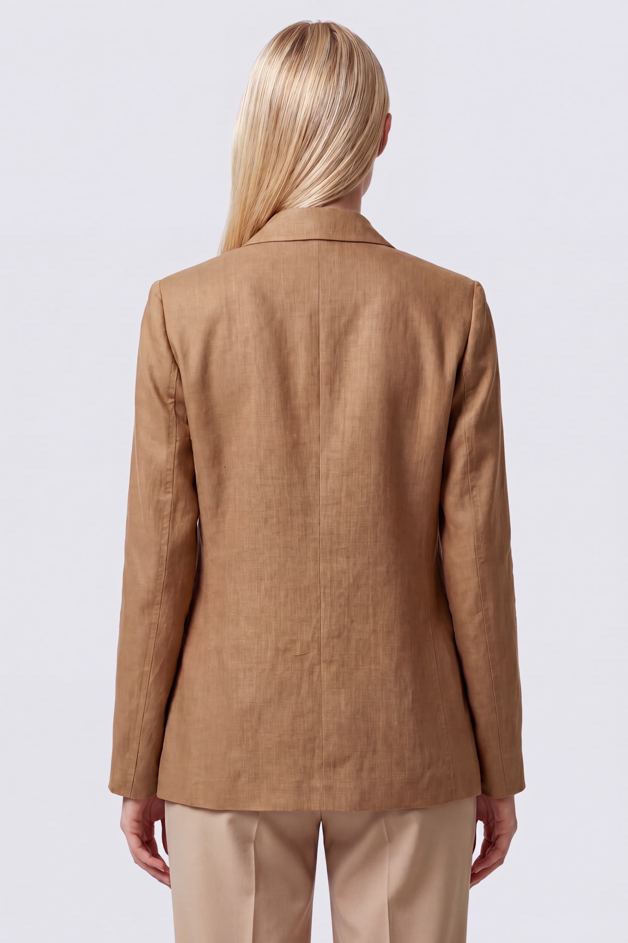 Linen Jacket with Korean Collar - Image 4