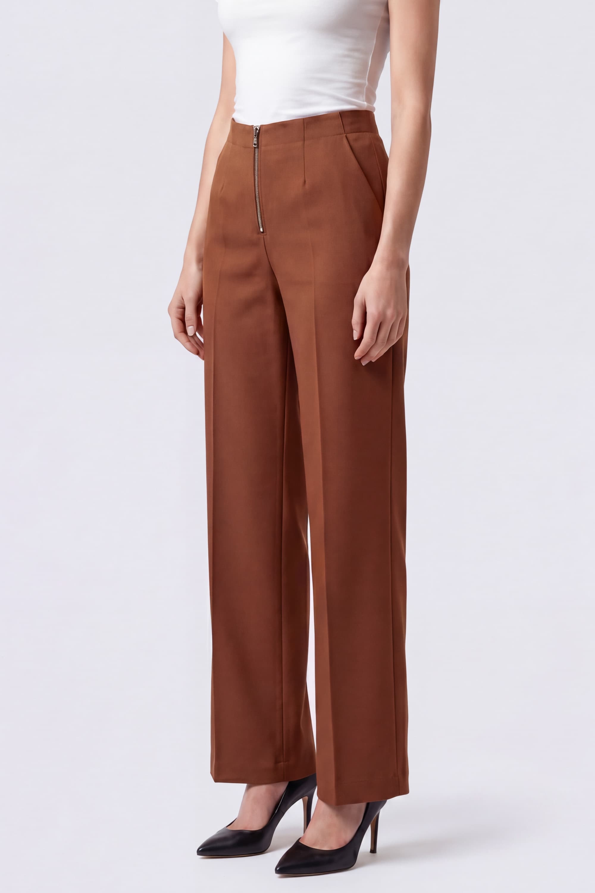 Trousers with Visible zip - Image 2