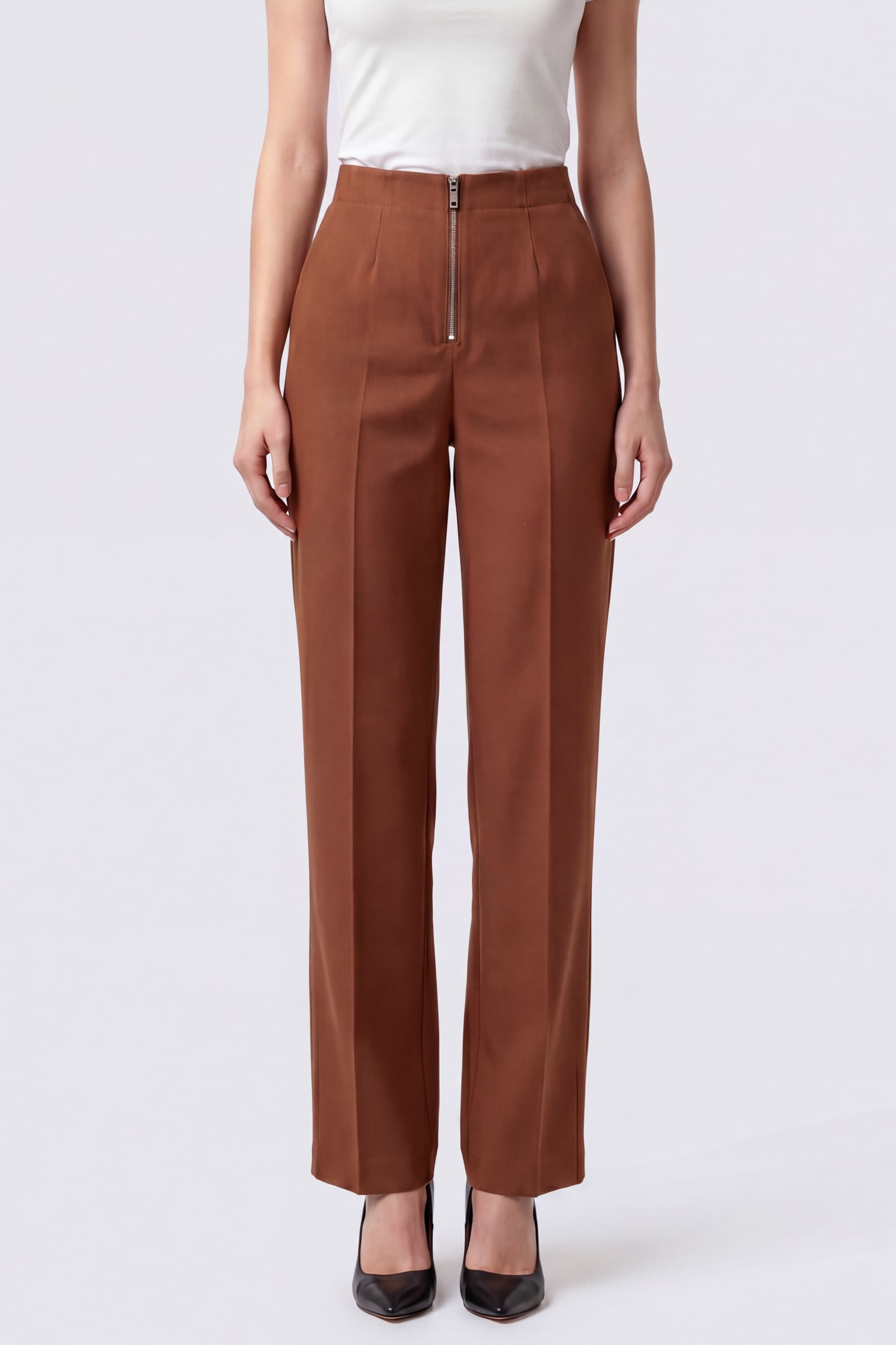 Trousers with Visible zip - Image 3