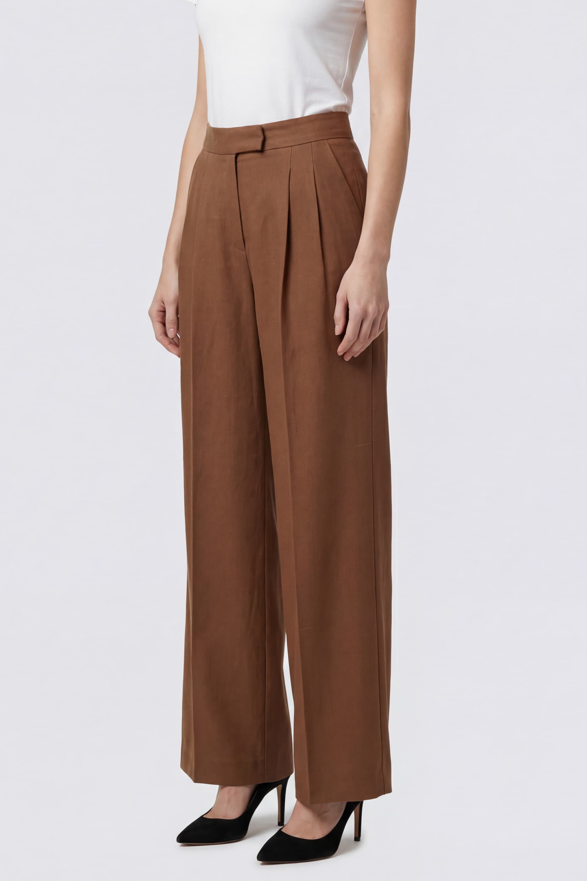 Linen Palazzo Trousers - Image 3